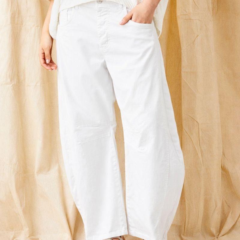 Boston Stretch Cotton Carrot Shape Pants - Suzy D London