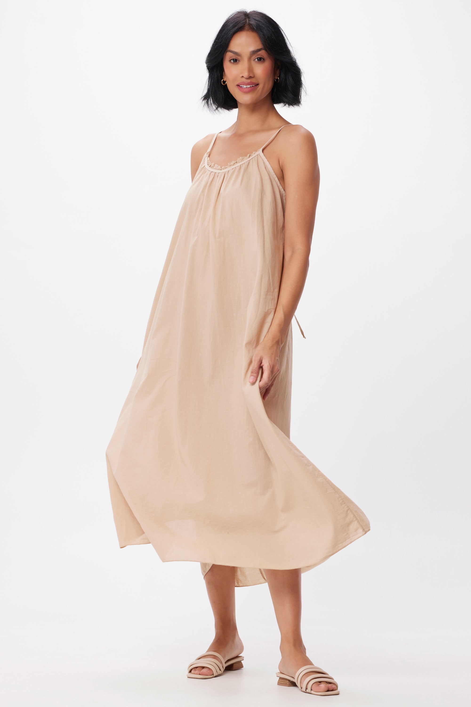 Ronda Cotton Tie Back Maxi Dress - Suzy D London