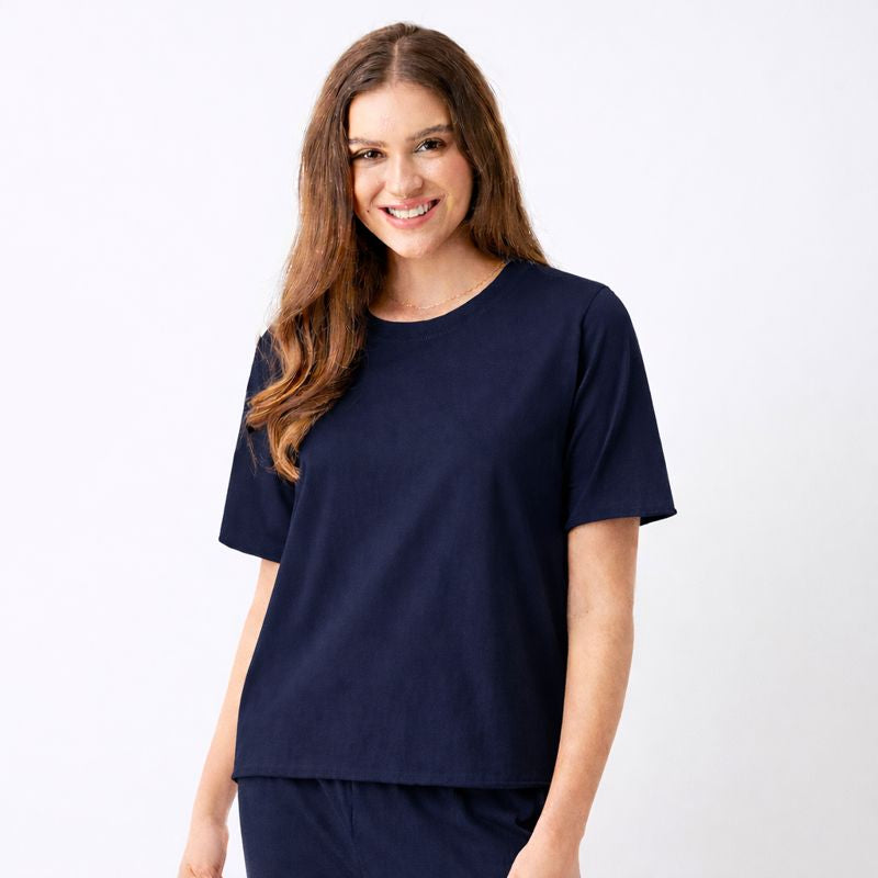 Jowita Crew Neck Oversize Jersey Tee - Suzy D London