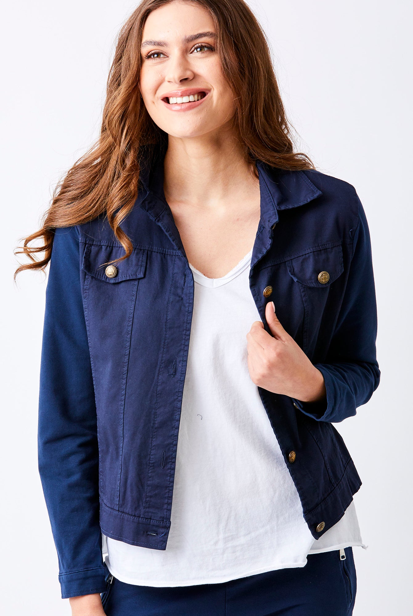 Billie Jacket With Stretch Jersey Back & Sleeves - Suzy D London