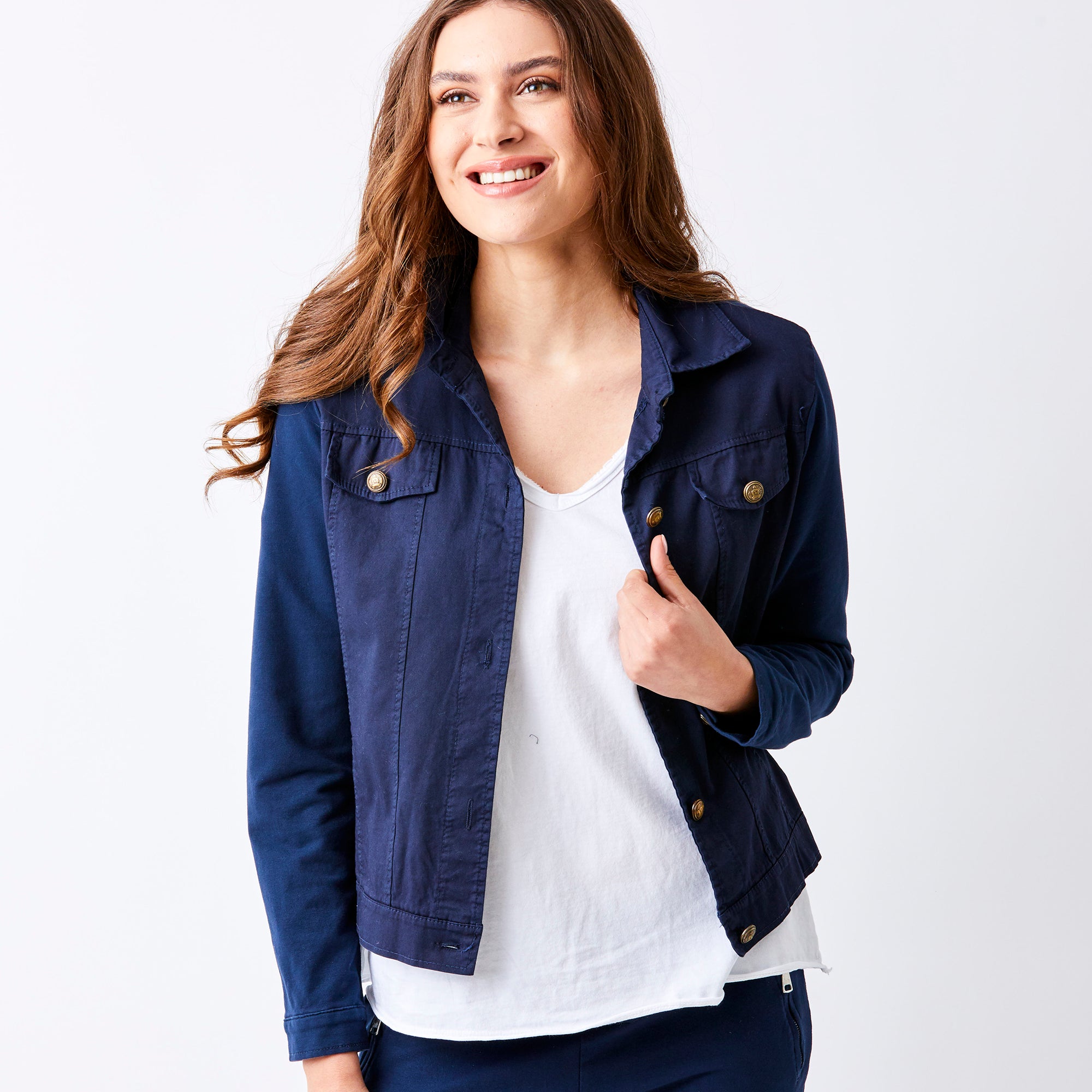 Billie Jacket With Stretch Jersey Back & Sleeves - Suzy D London