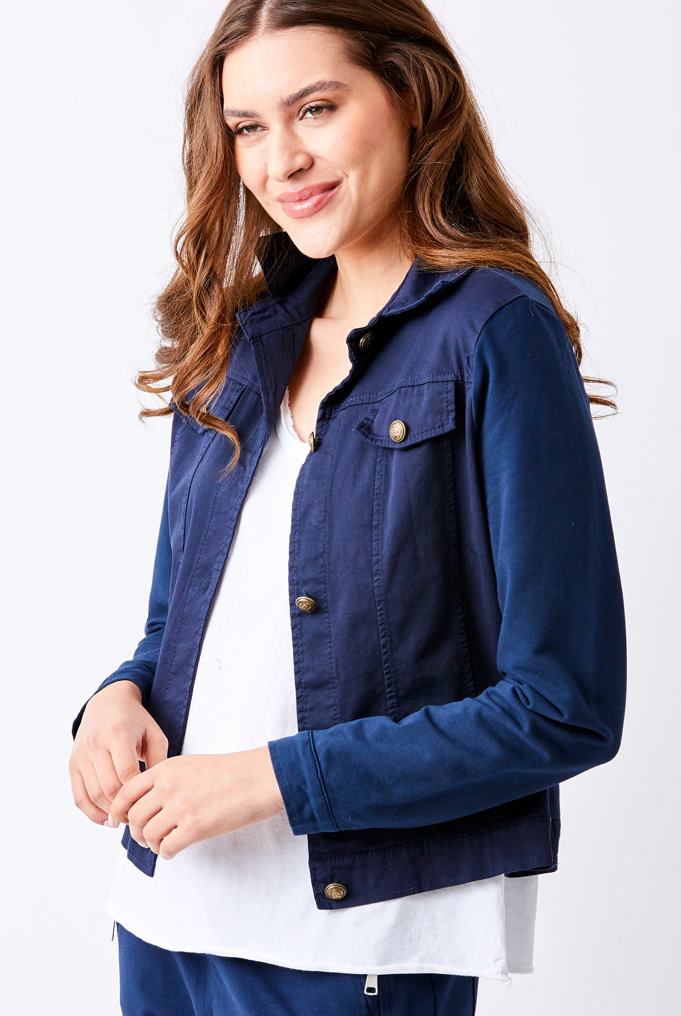 Billie Jacket With Stretch Jersey Back & Sleeves - Suzy D London