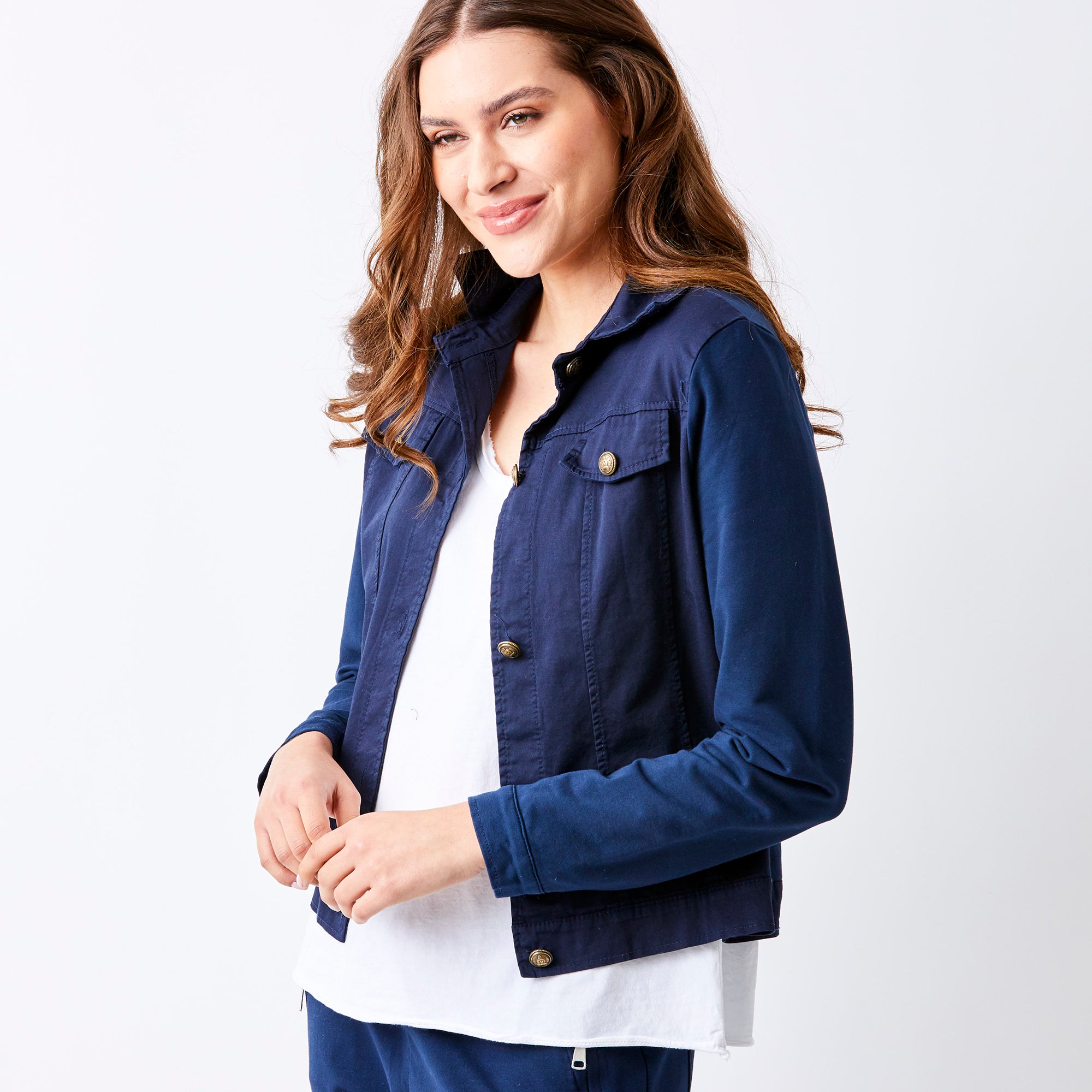 Billie Jacket With Stretch Jersey Back & Sleeves - Suzy D London