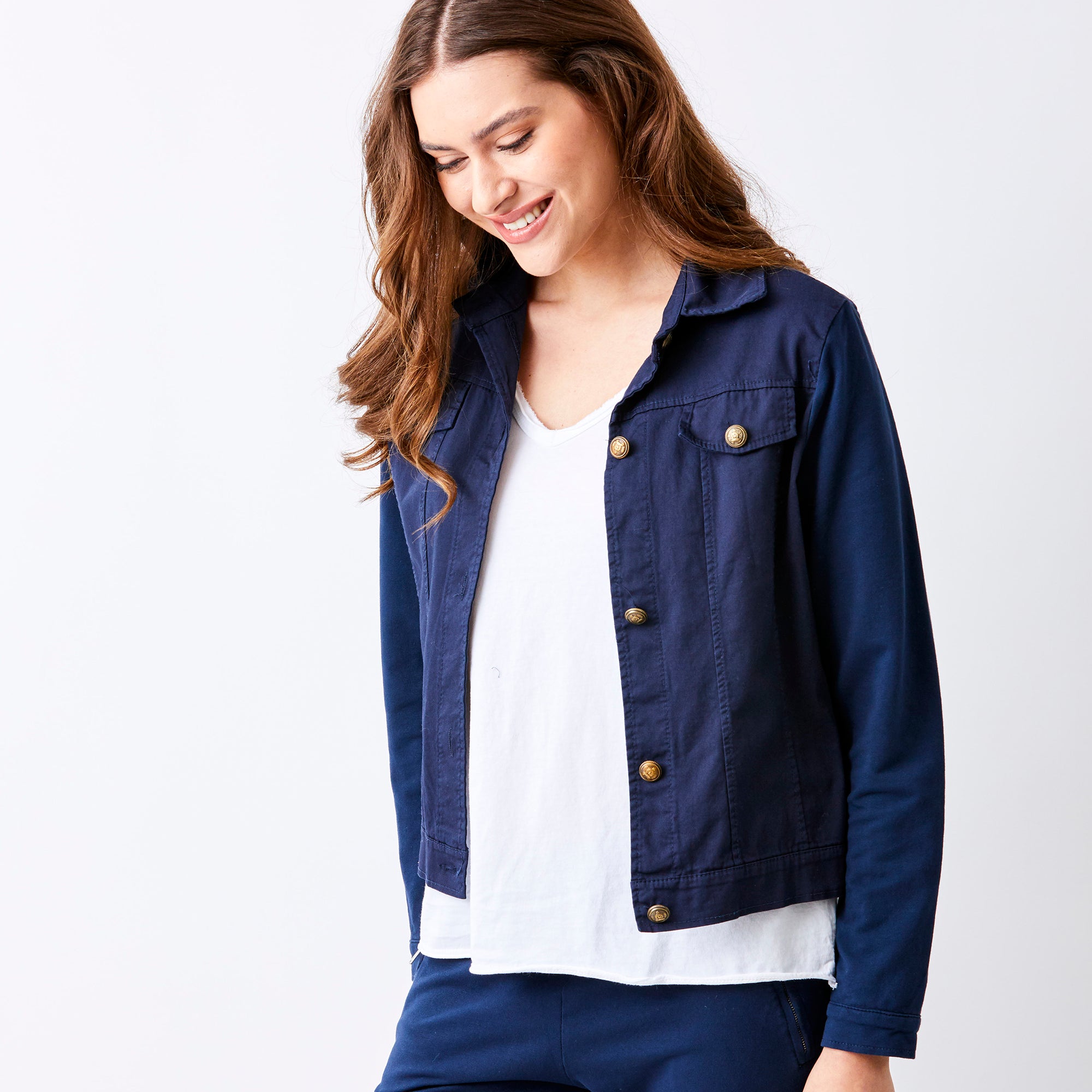 Billie Jacket With Stretch Jersey Back & Sleeves - Suzy D London