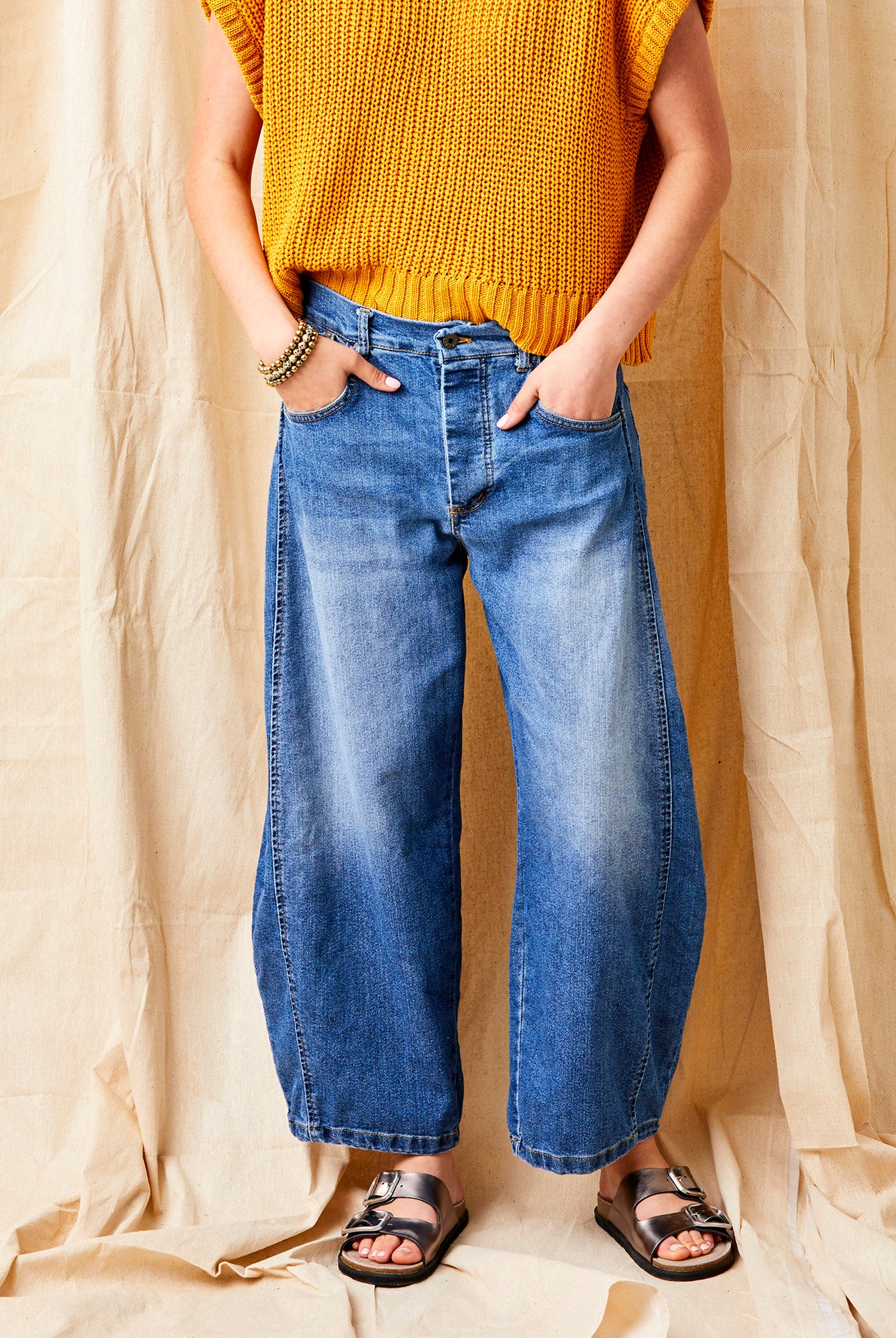 Boston Stretch Denim Carrot Shape Jeans - Suzy D London