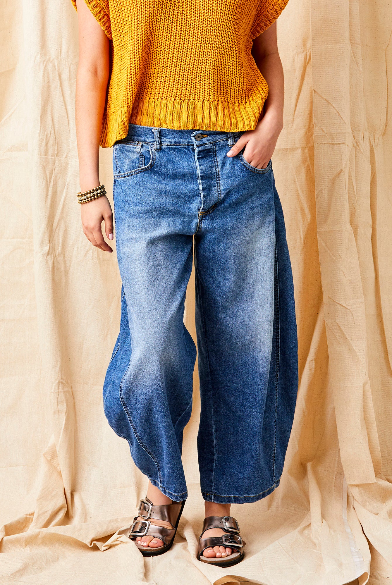 Boston Stretch Denim Carrot Shape Jeans - Suzy D London