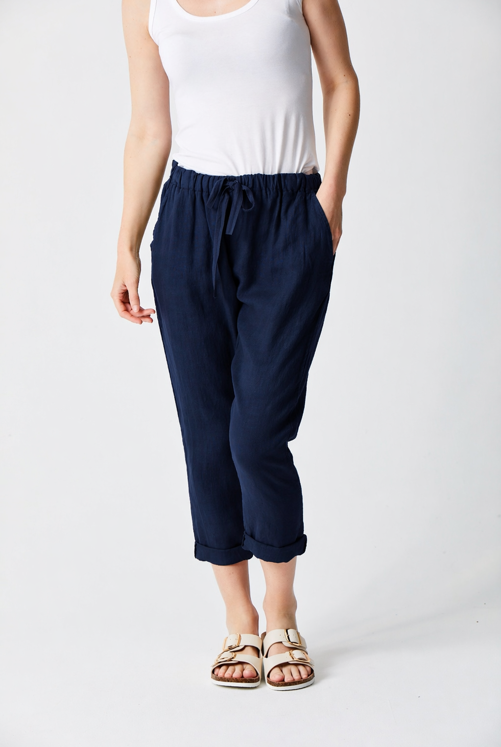 Mikey Tapered Linen Pants - Suzy D London