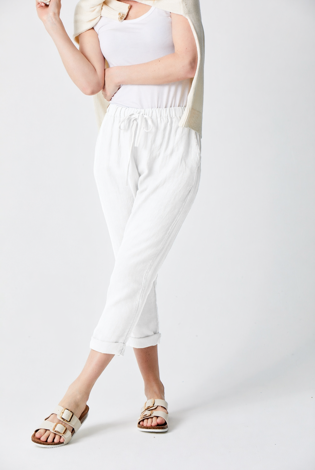Mikey Tapered Linen Pants - Suzy D London