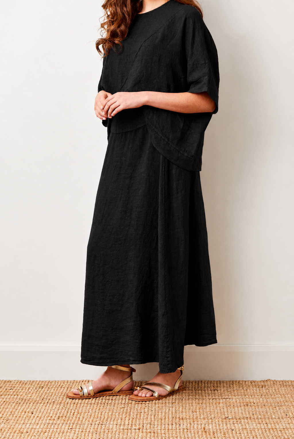 Yvaine Linen Flared Maxi Skirt - Suzy D London