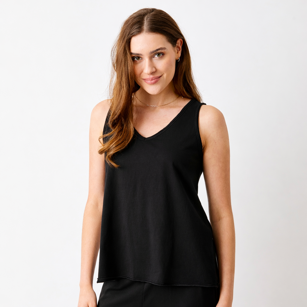 Jewel Relaxed Fit Jersey Vest - Suzy D London