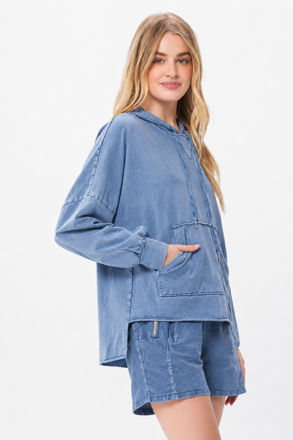 Pasha Vintage Wash Hoodie With Kangaroo Pocket - Suzy D London