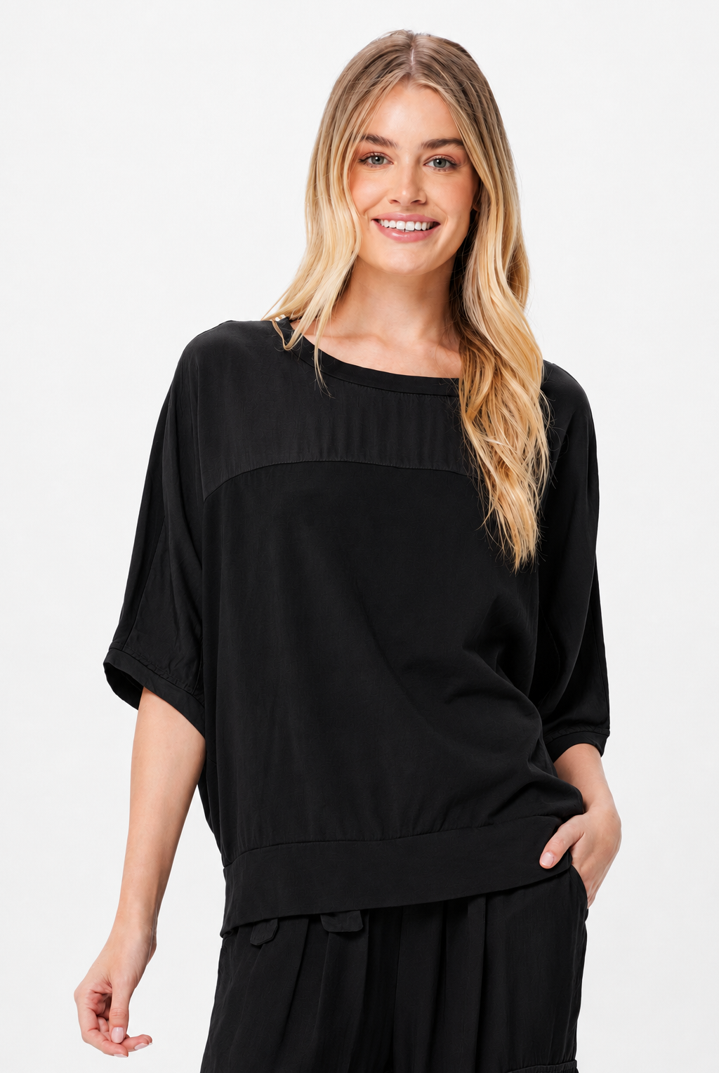 Mottie Satin & Jersey Oversize Tee - Suzy D London