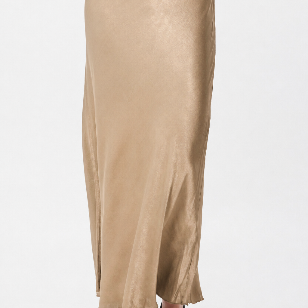 Hvar Satin Bias Cut Skirt - Suzy D London