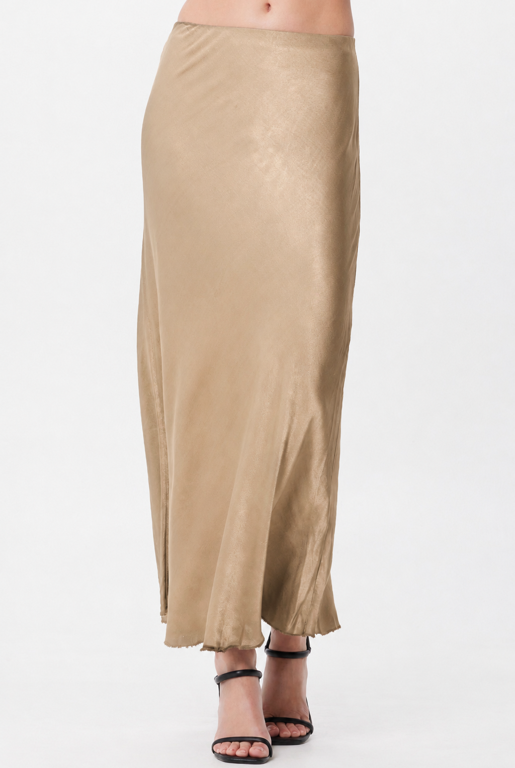 Hvar Satin Bias Cut Skirt - Suzy D London