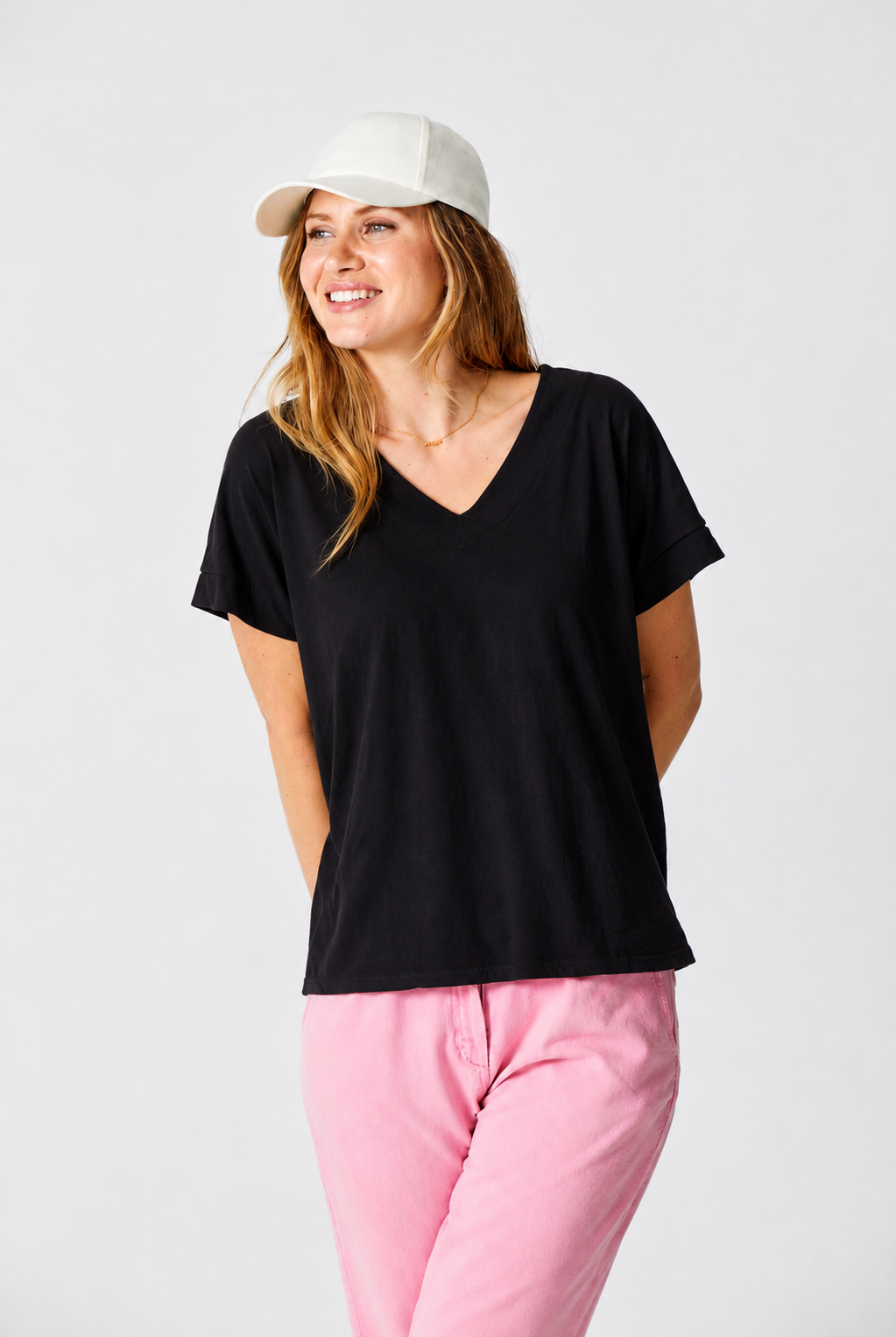 Joplin V Neck Tee - Suzy D London