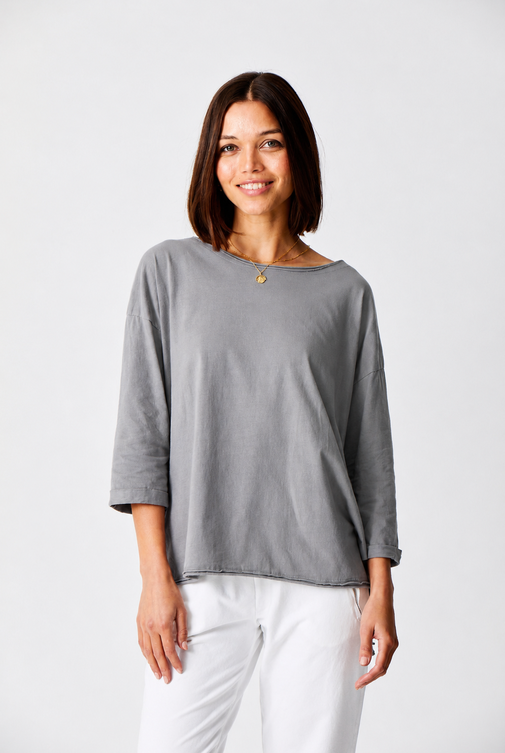 Jardine Mid Turn Up Sleeve Tee - Suzy D London