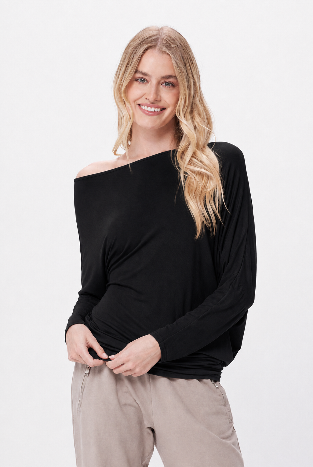 Delaney Asymetric Jersey Top - Suzy D London