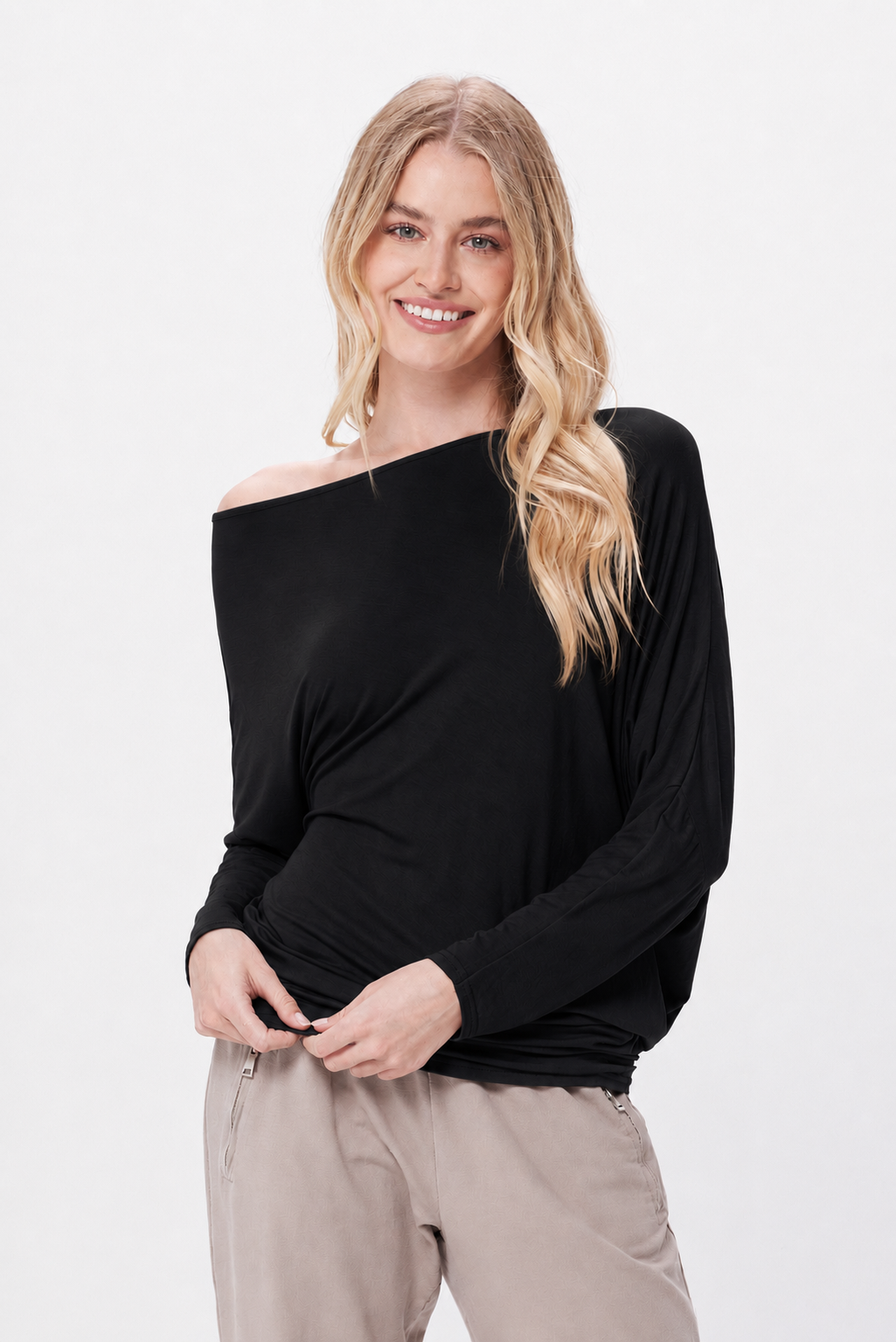 Delaney Asymetric Jersey Top - Suzy D London