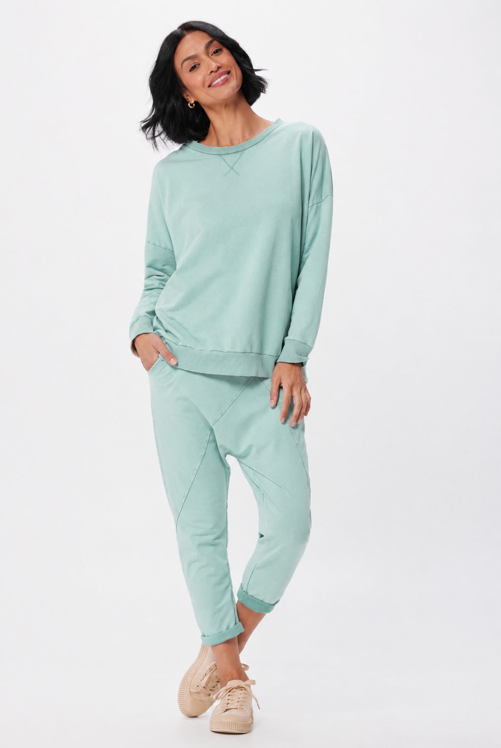 Palmer Vintage Wash Long Sweatshirt - Suzy D London
