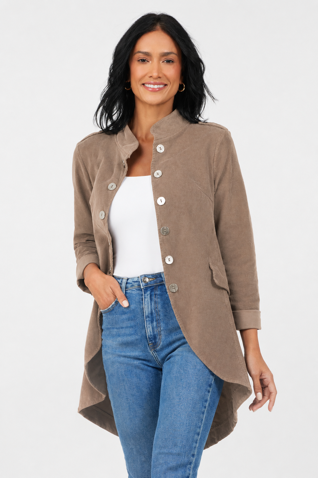 Bernie Baby Cord Military Style Jacket - Suzy D London