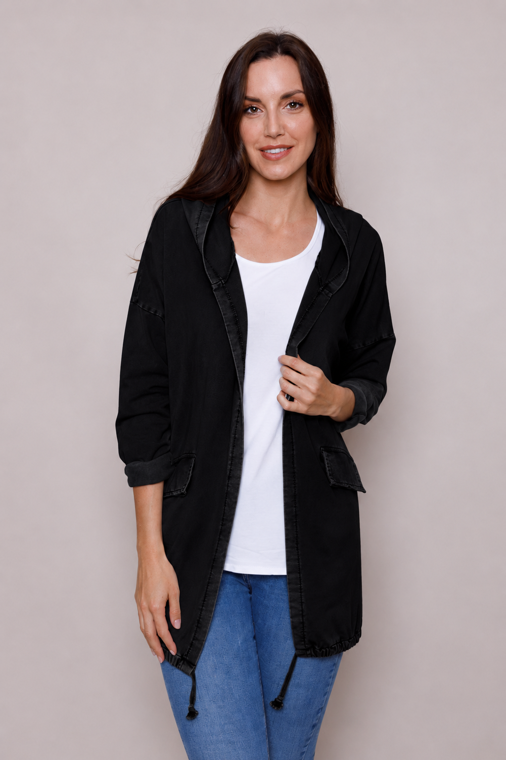 Bridget Longline Hooded Jacket - Suzy D London