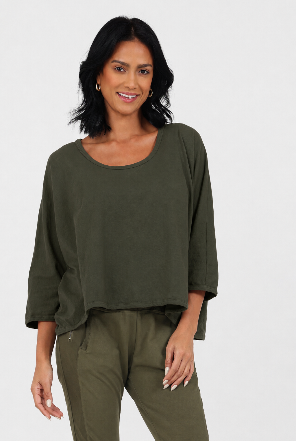 Kafi Jersey Oversize Kimono Sleeve Top - Suzy D London