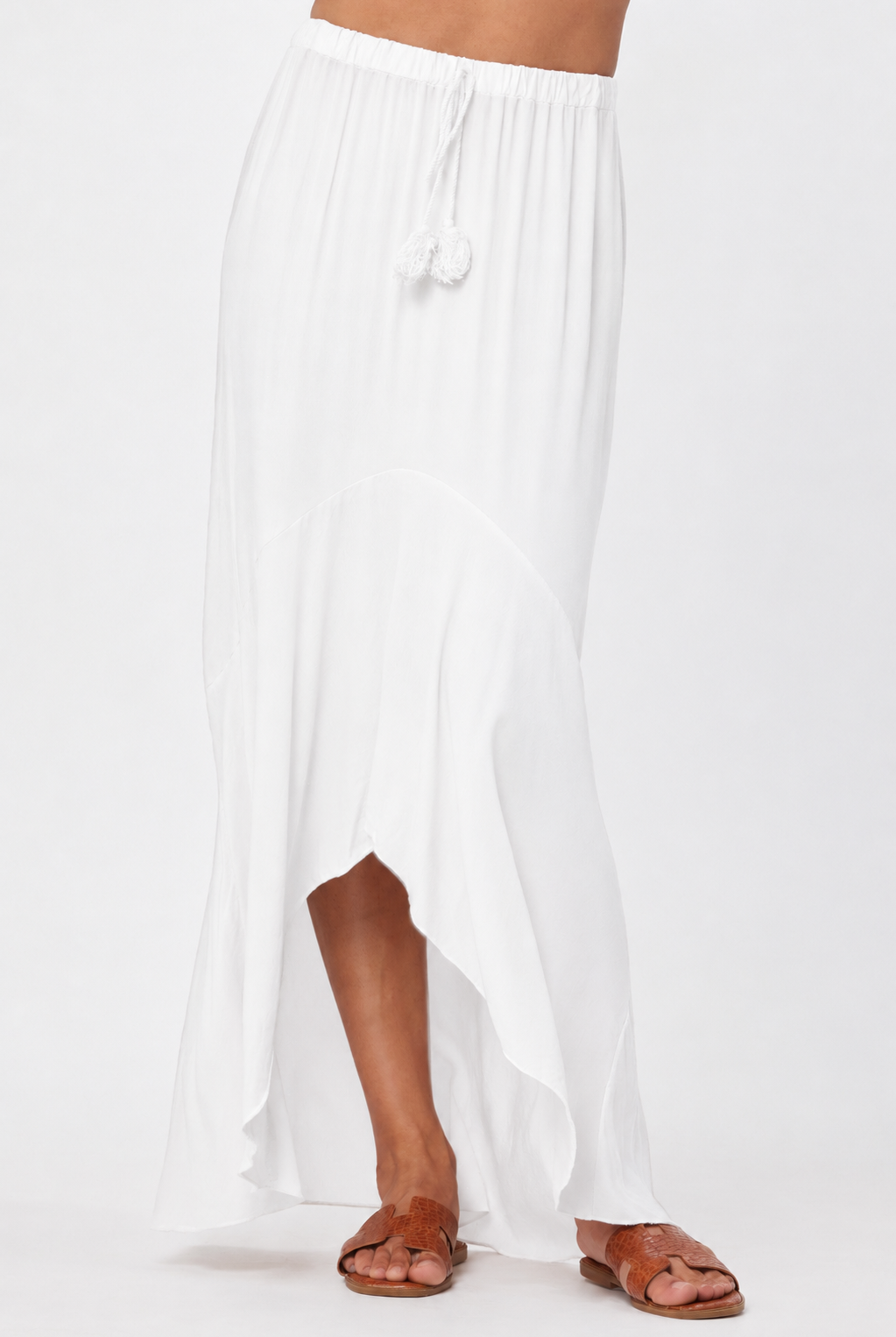 Korey Crepe Hi Lo Tassle Skirt - Suzy D London