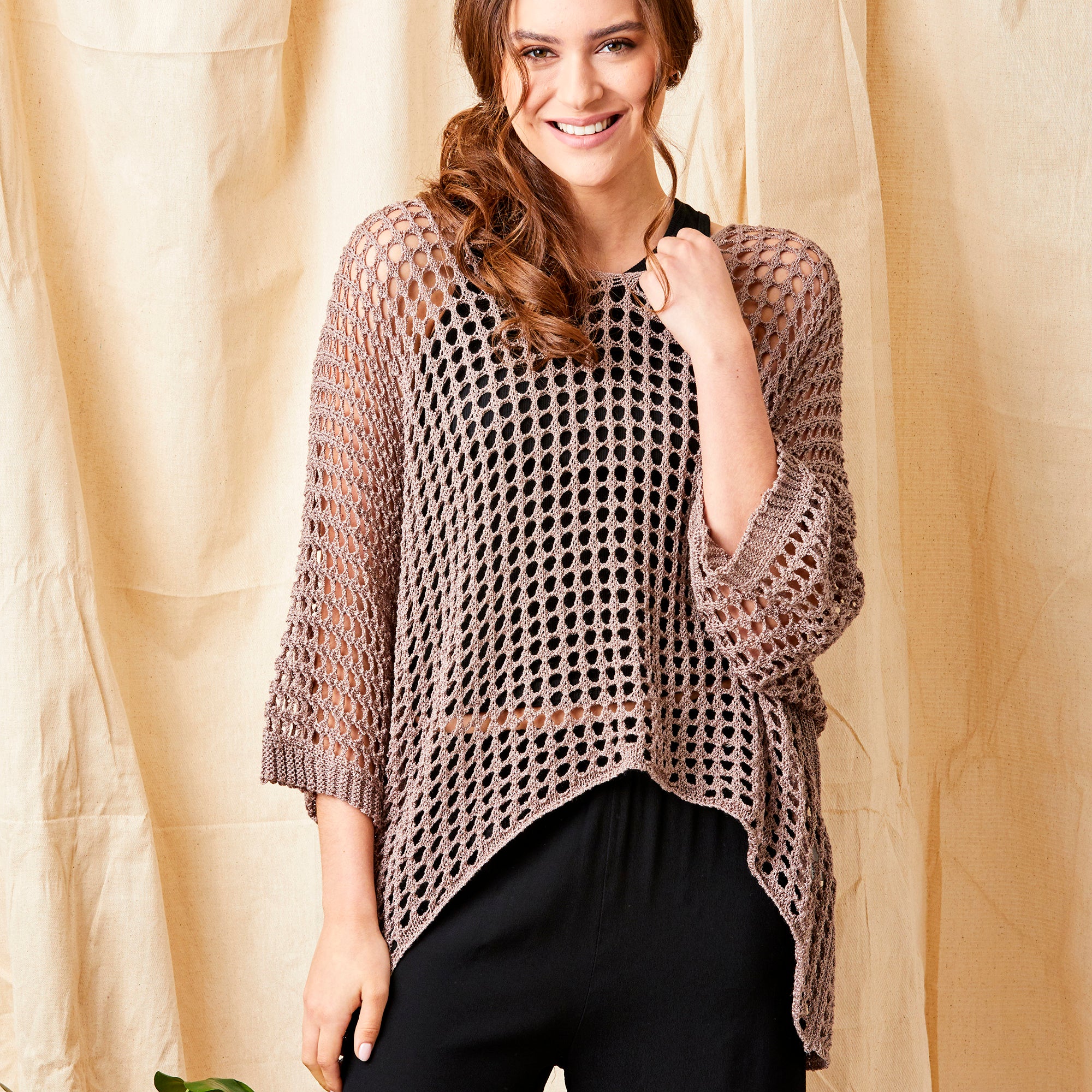 Fenella Open Weave Long V-Neck Knit Sweater - Suzy D London