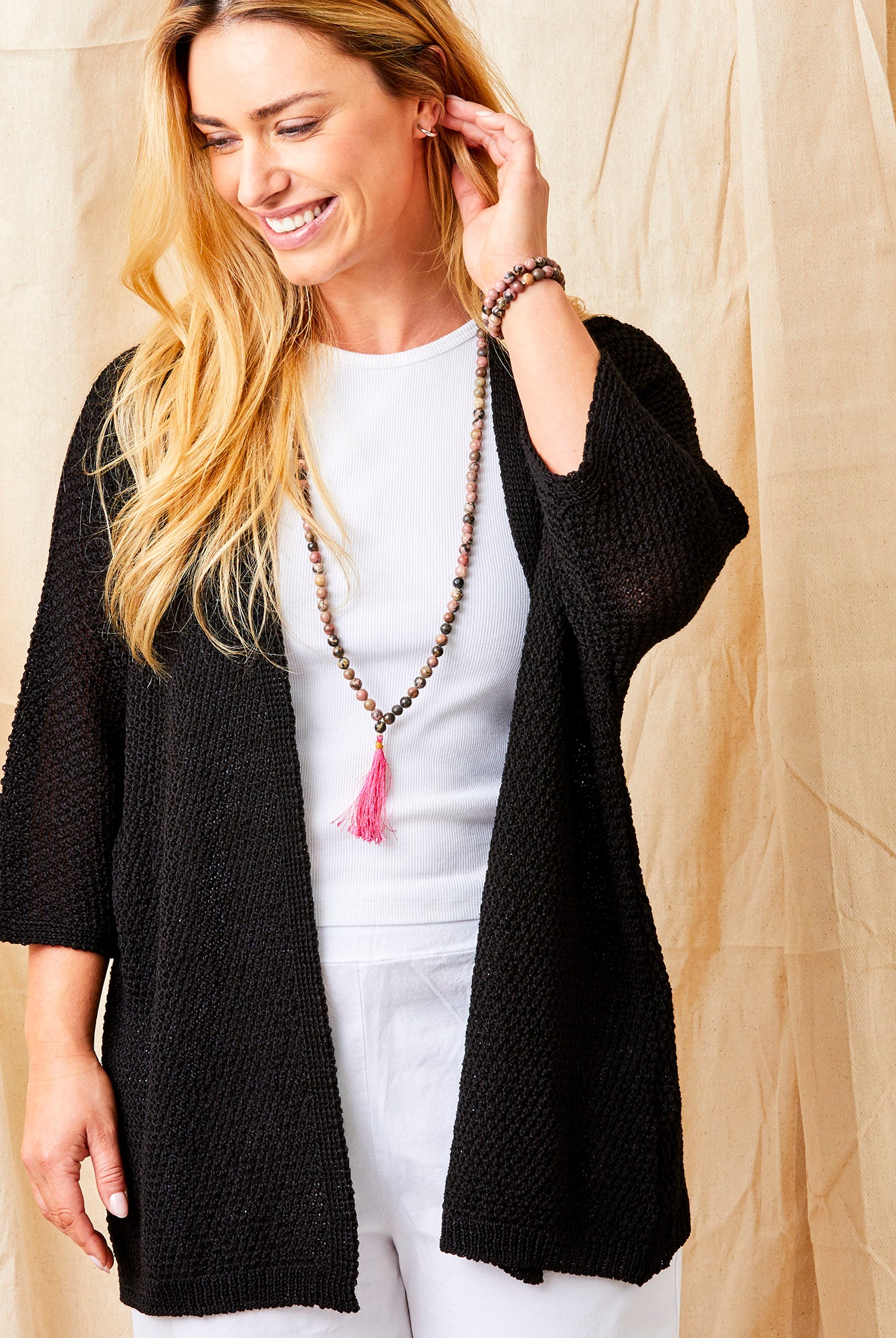 Ferelith Open Weave Knit Cardigan - Suzy D London