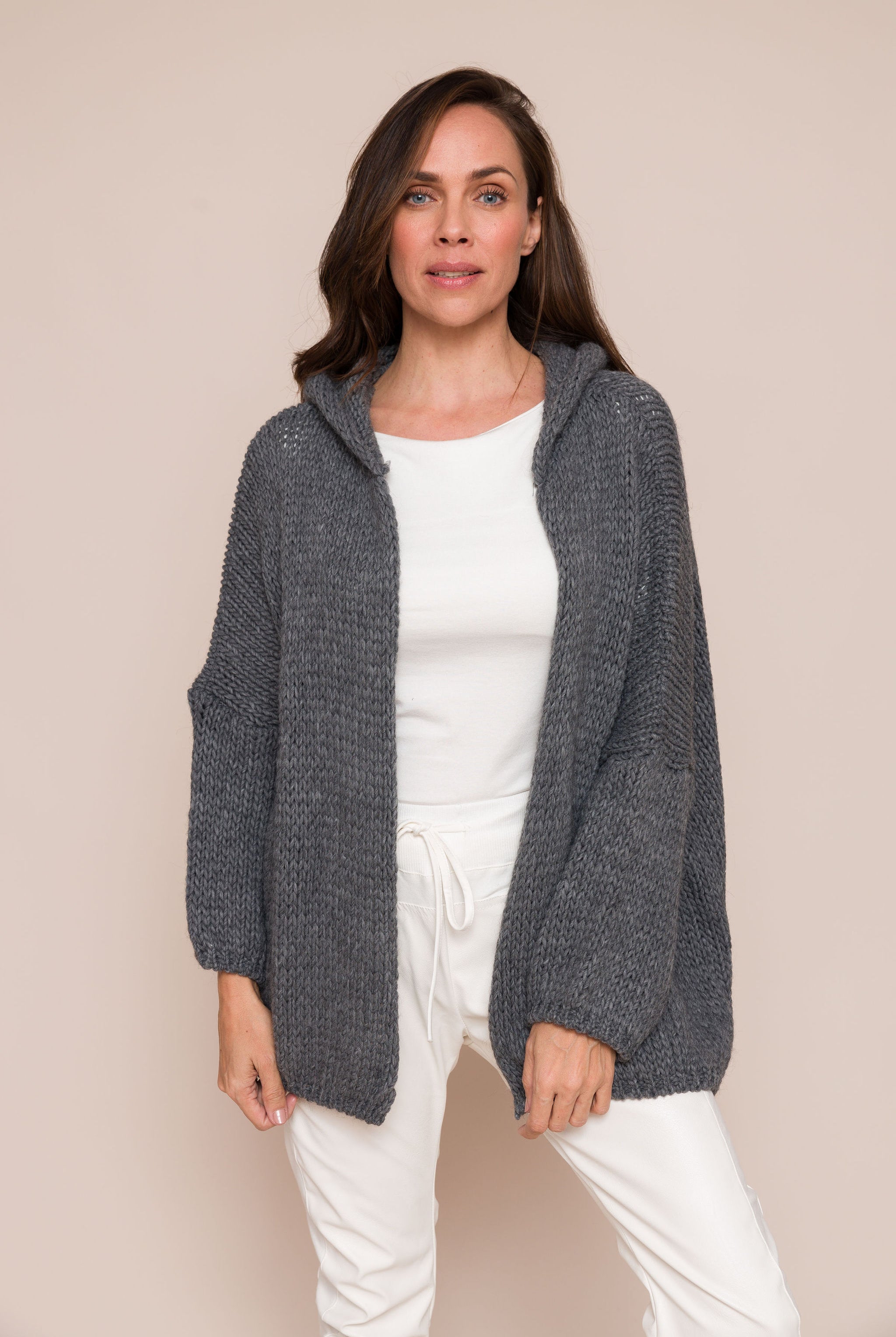 oversize chunky knit cardigan
