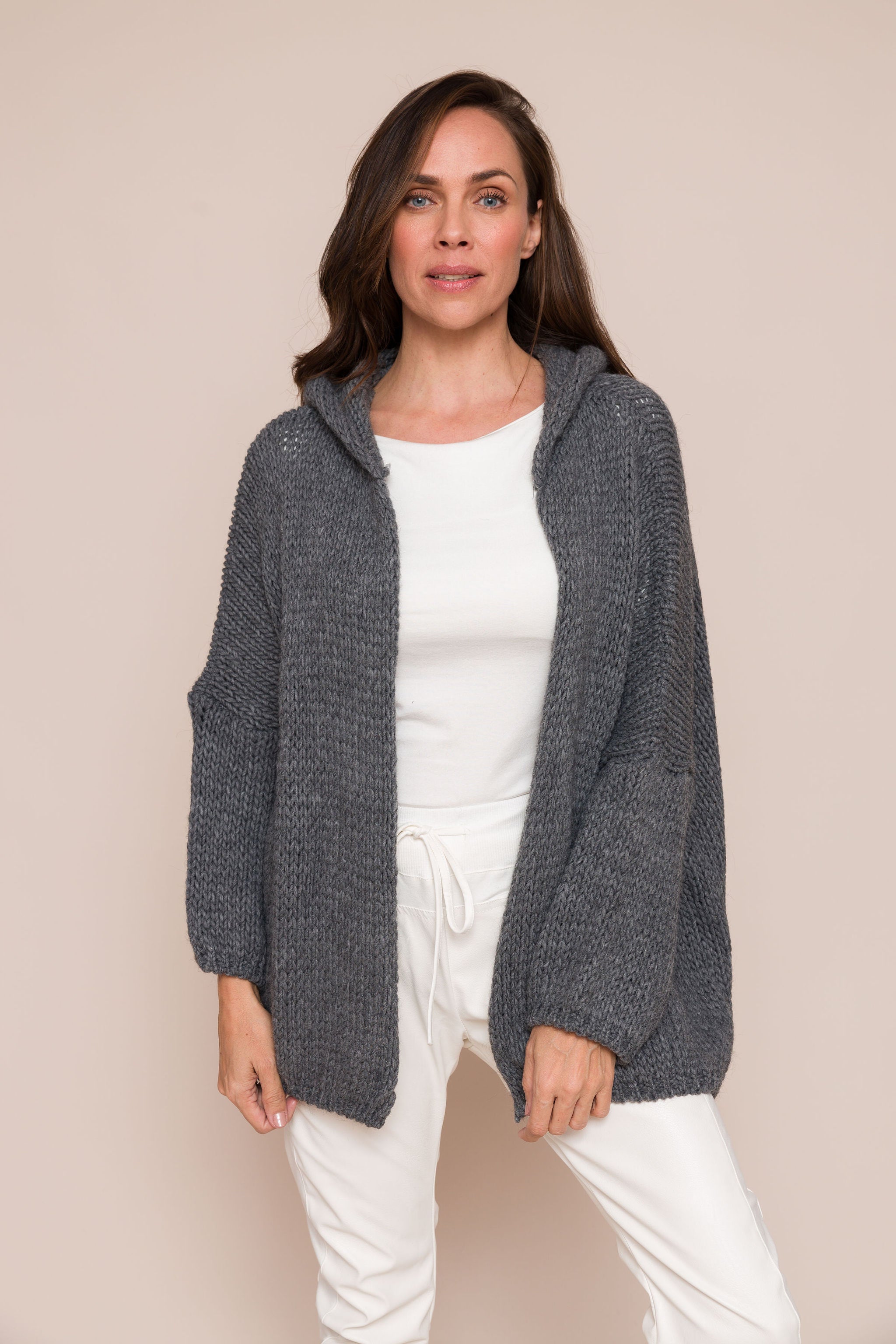 oversize chunky knit cardigan