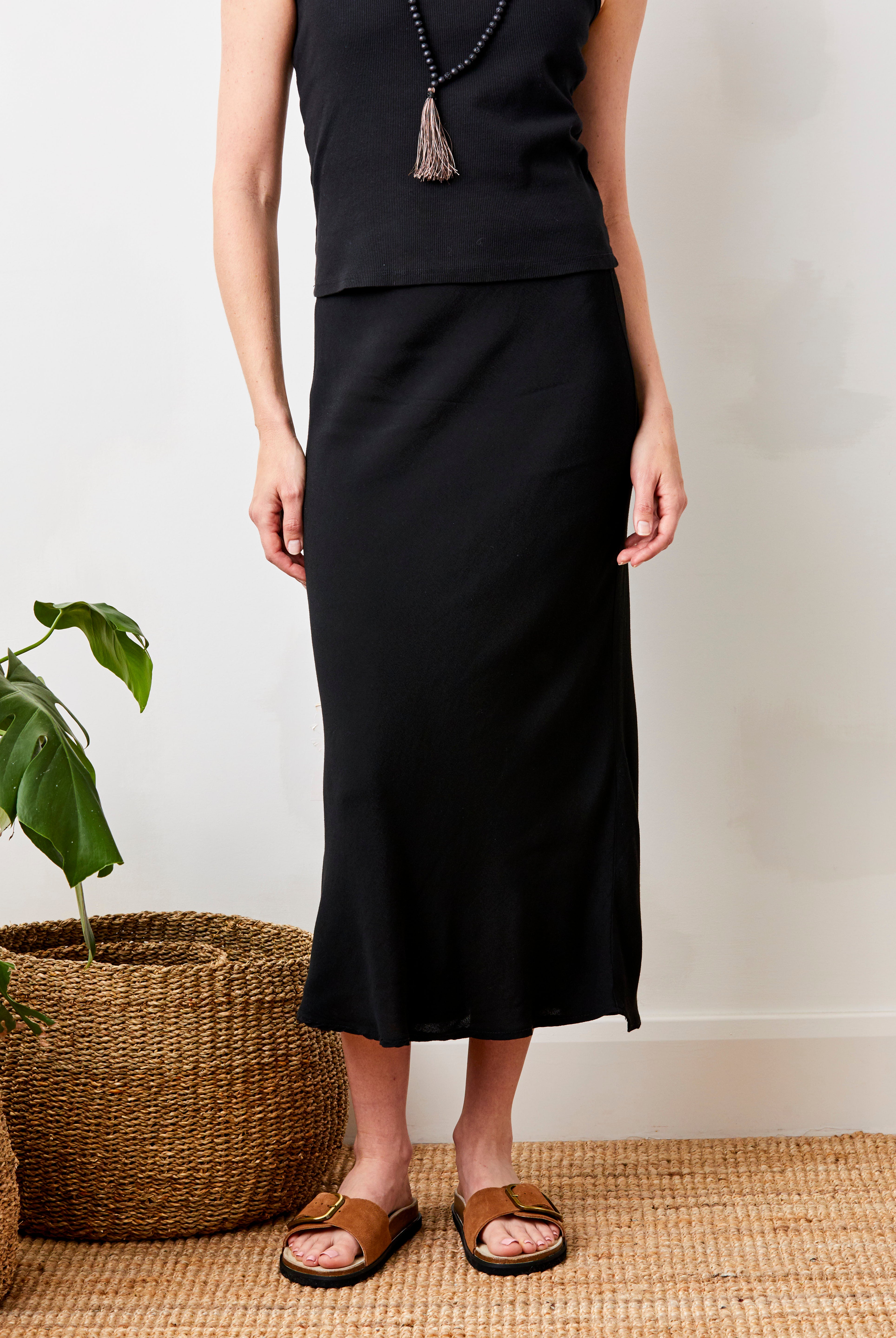 Gene Bias Cut Crepe Skirt - Suzy D London