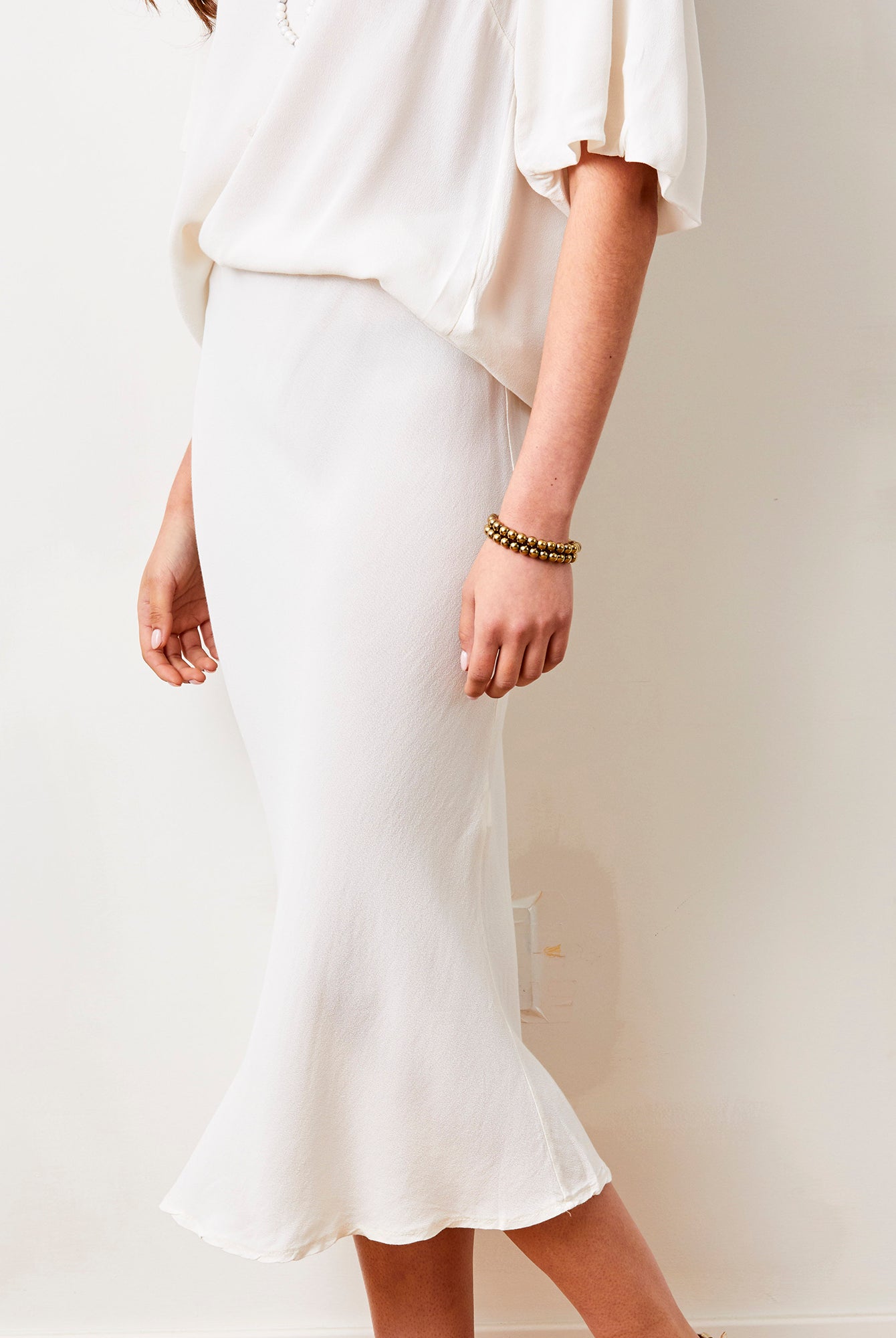 Gene Bias Cut Crepe Skirt - Suzy D London