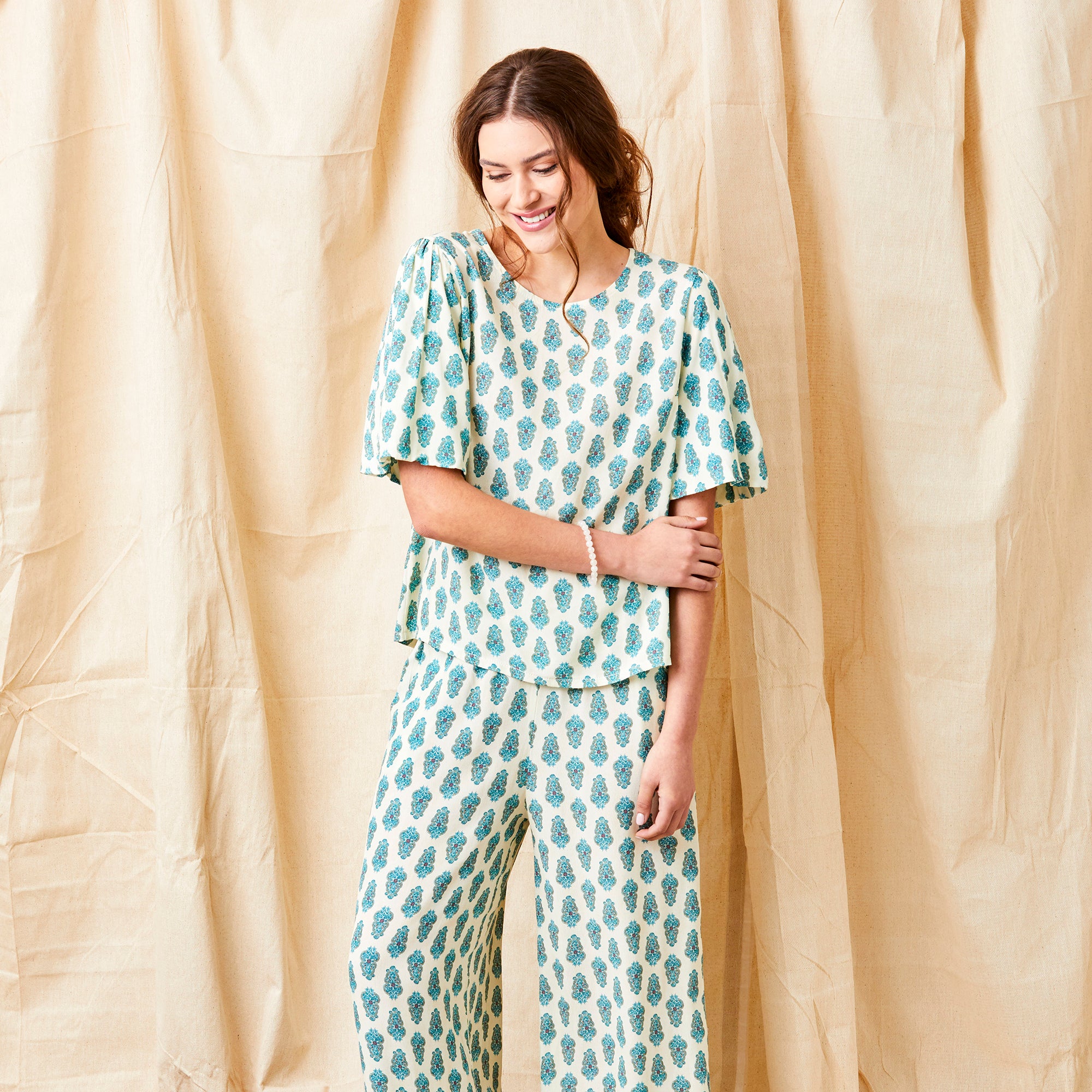 Ginny Print Crepe Palazzo Pants - Suzy D London