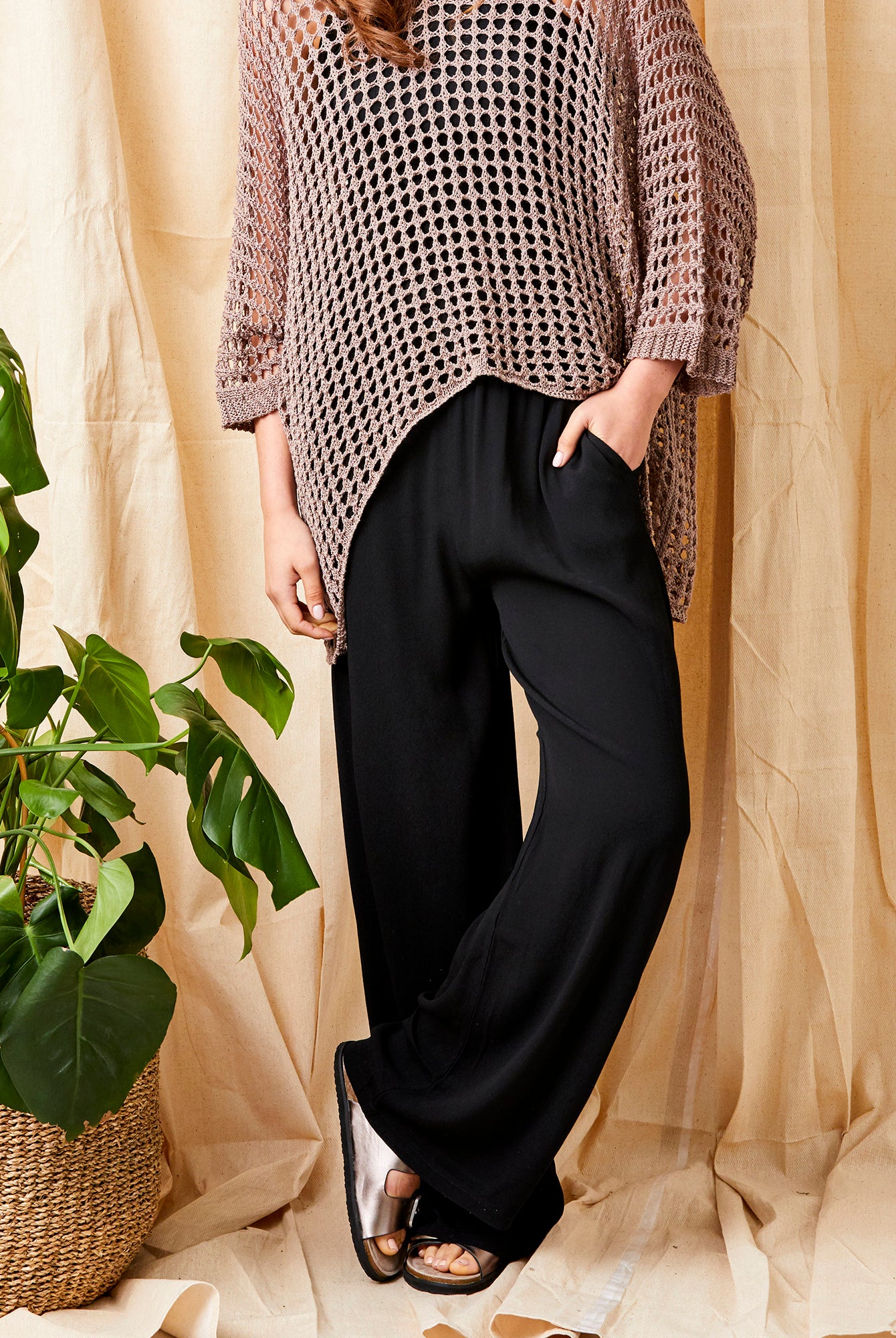 Ginny Crepe Palazzo Pants - Suzy D London