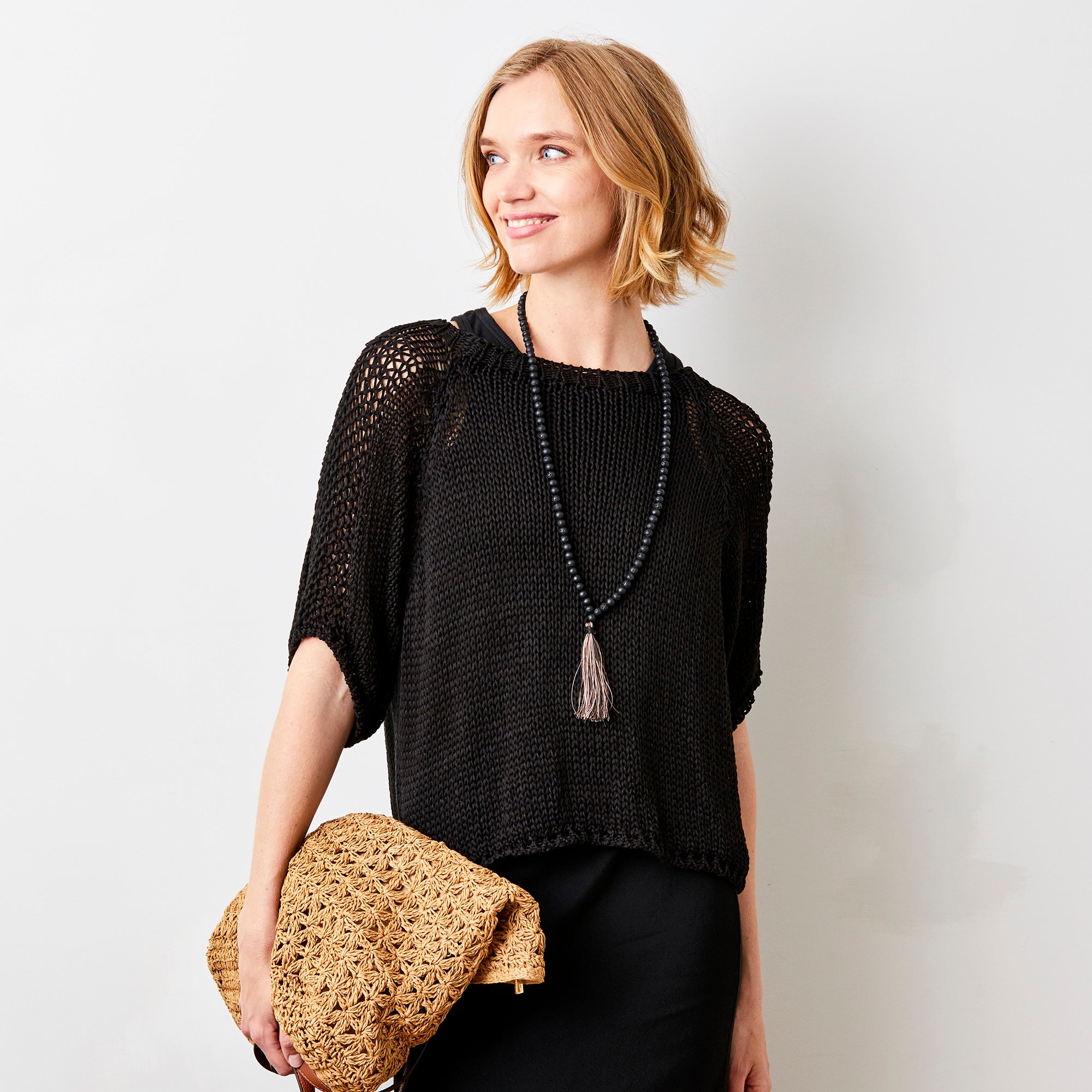 Jacky Cotton Crochet Knit Sweater - Suzy D London