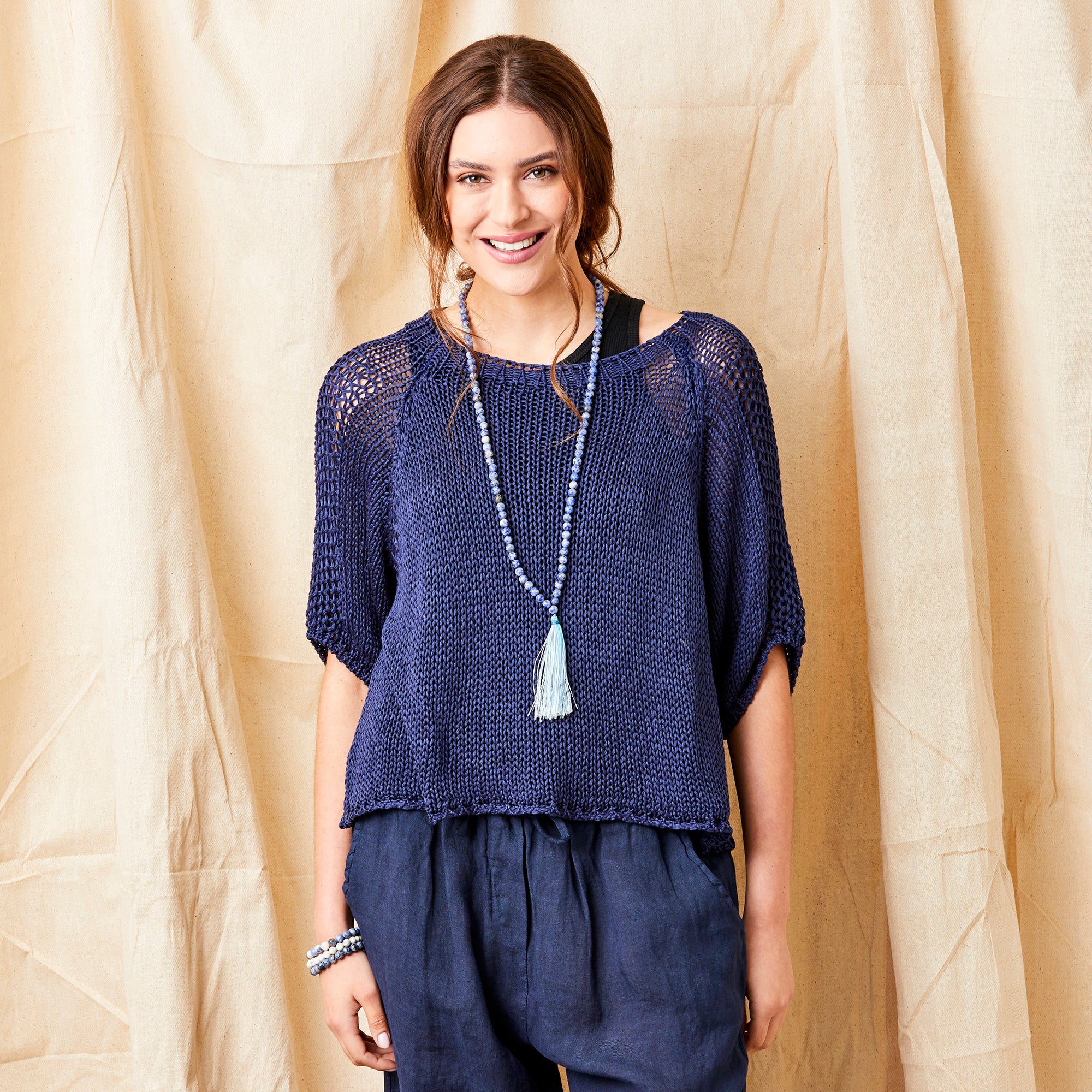 Jacky Cotton Crochet Knit Sweater - Suzy D London