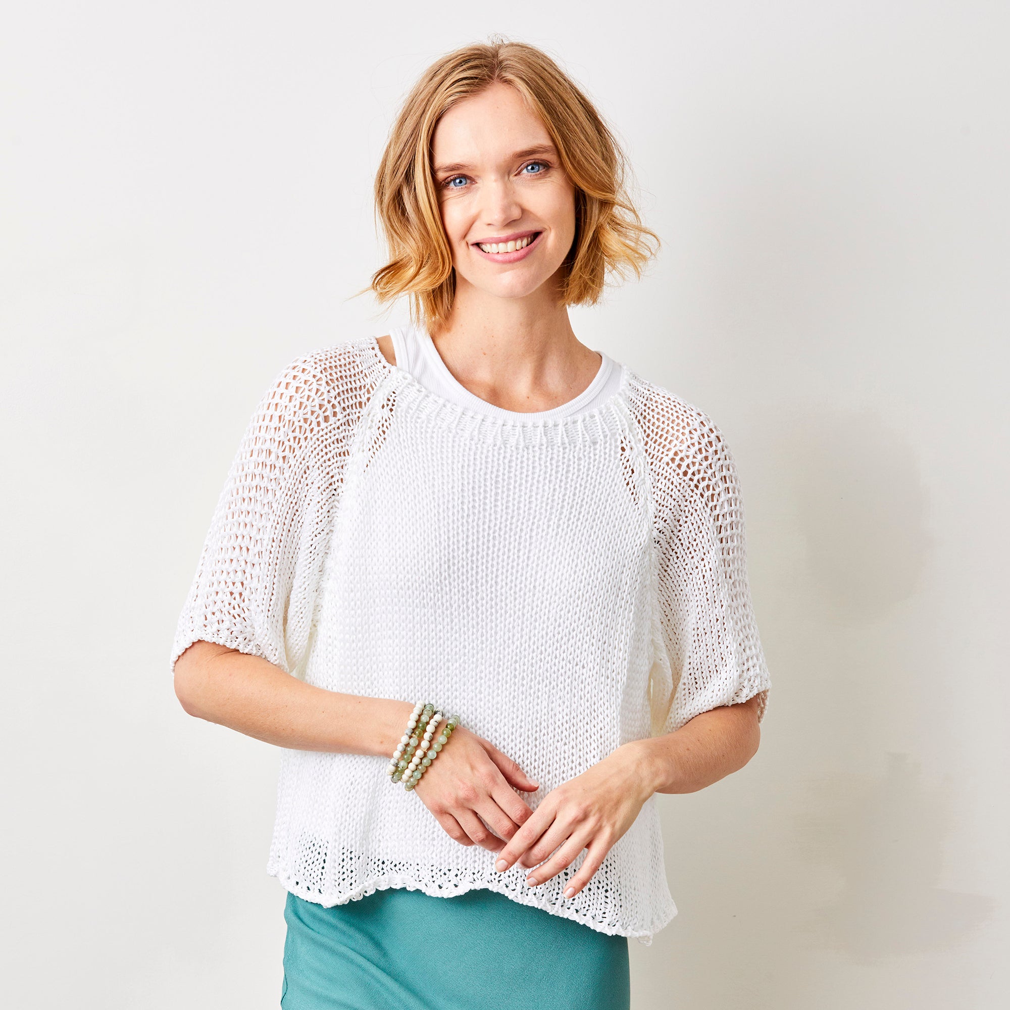 Jacky Cotton Crochet Knit Sweater - Suzy D London