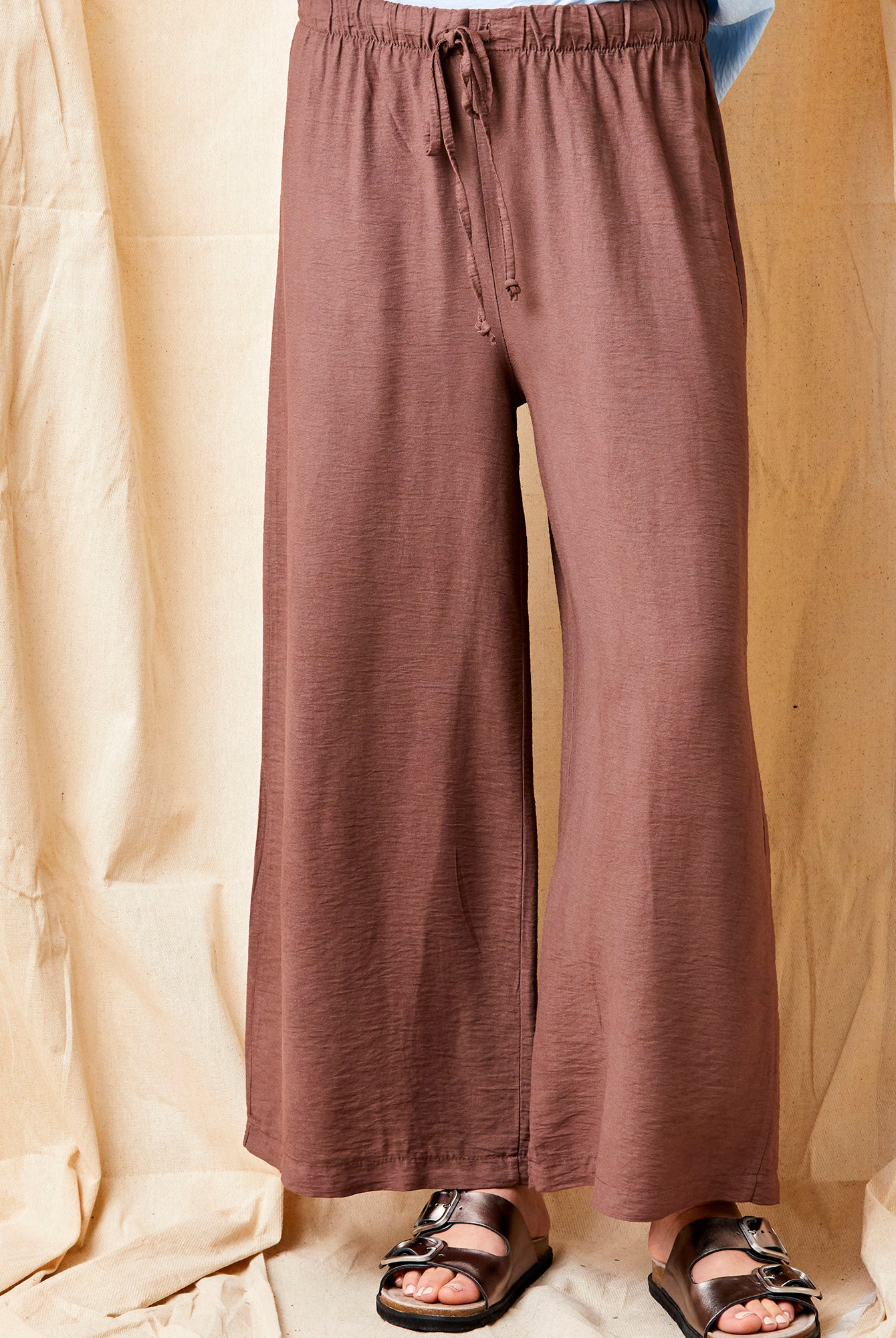 Janice Wide Leg Textured Trousers - Suzy D London