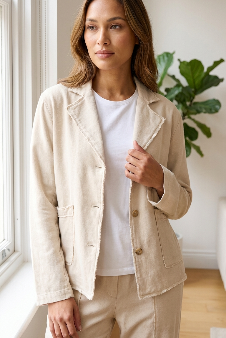 Jerry French Terry Double Breasted Jacket - Suzy D London
