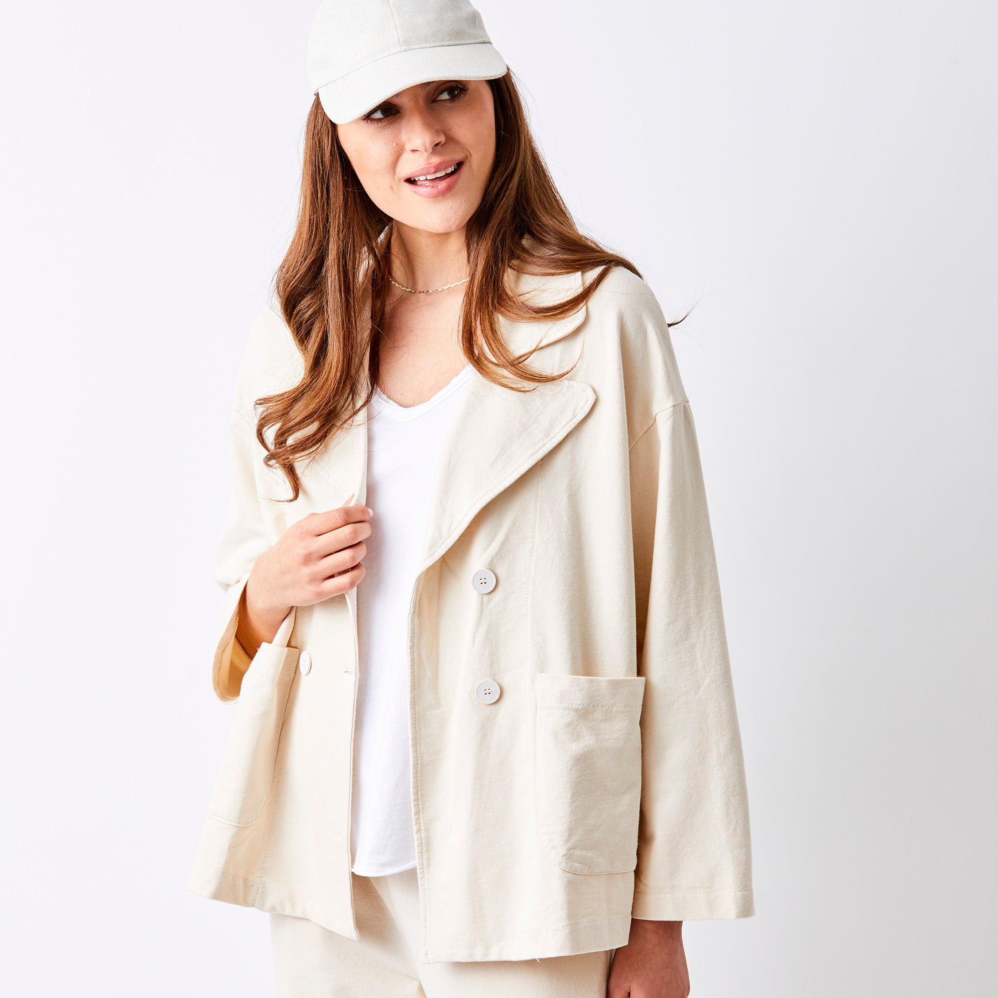 Jerry French Terry Double Breasted Jacket - Suzy D London