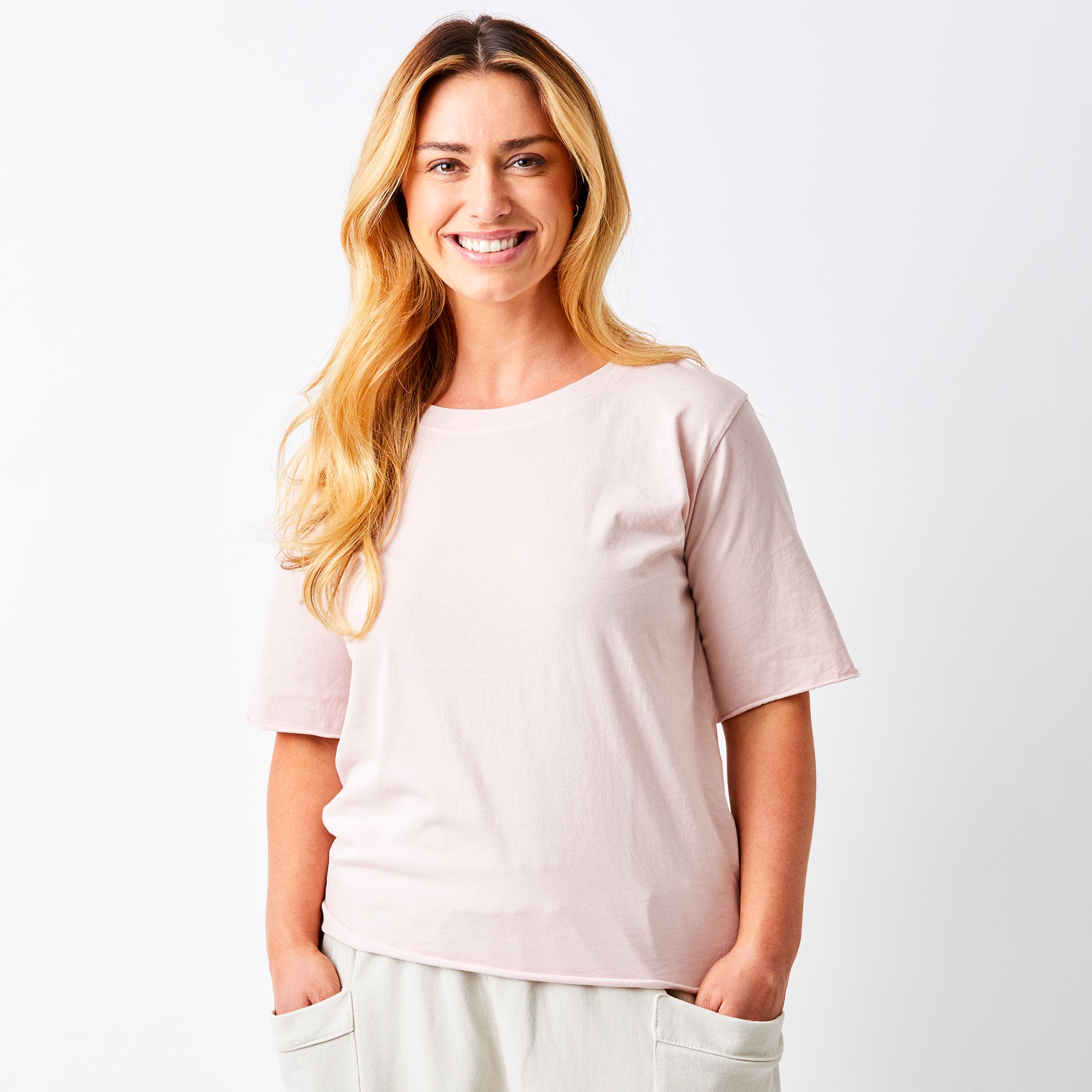 Jowita Crew Neck Oversize Jersey Tee - Suzy D London