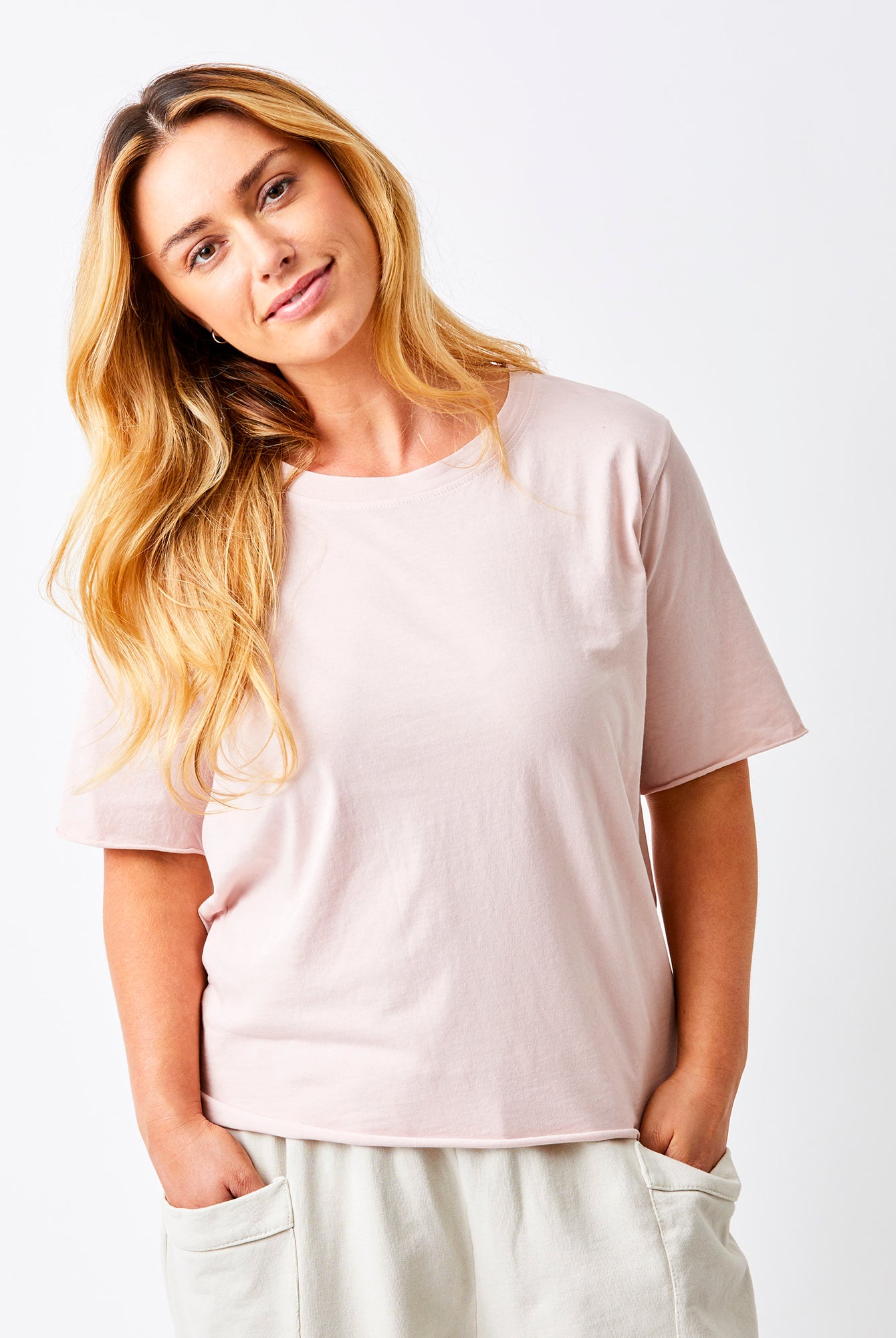 Jowita Crew Neck Oversize Jersey Tee - Suzy D London