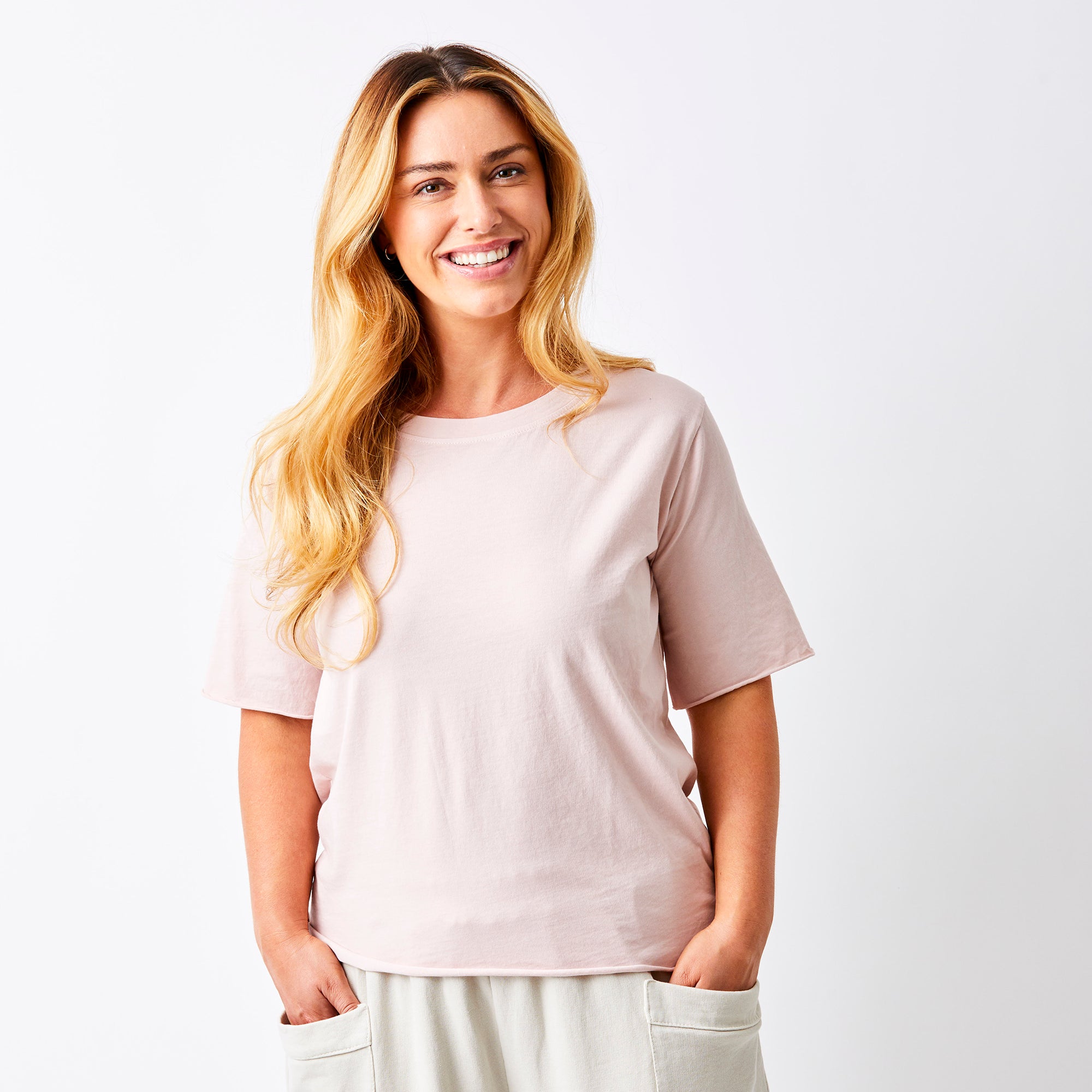 Jowita Crew Neck Oversize Jersey Tee - Suzy D London