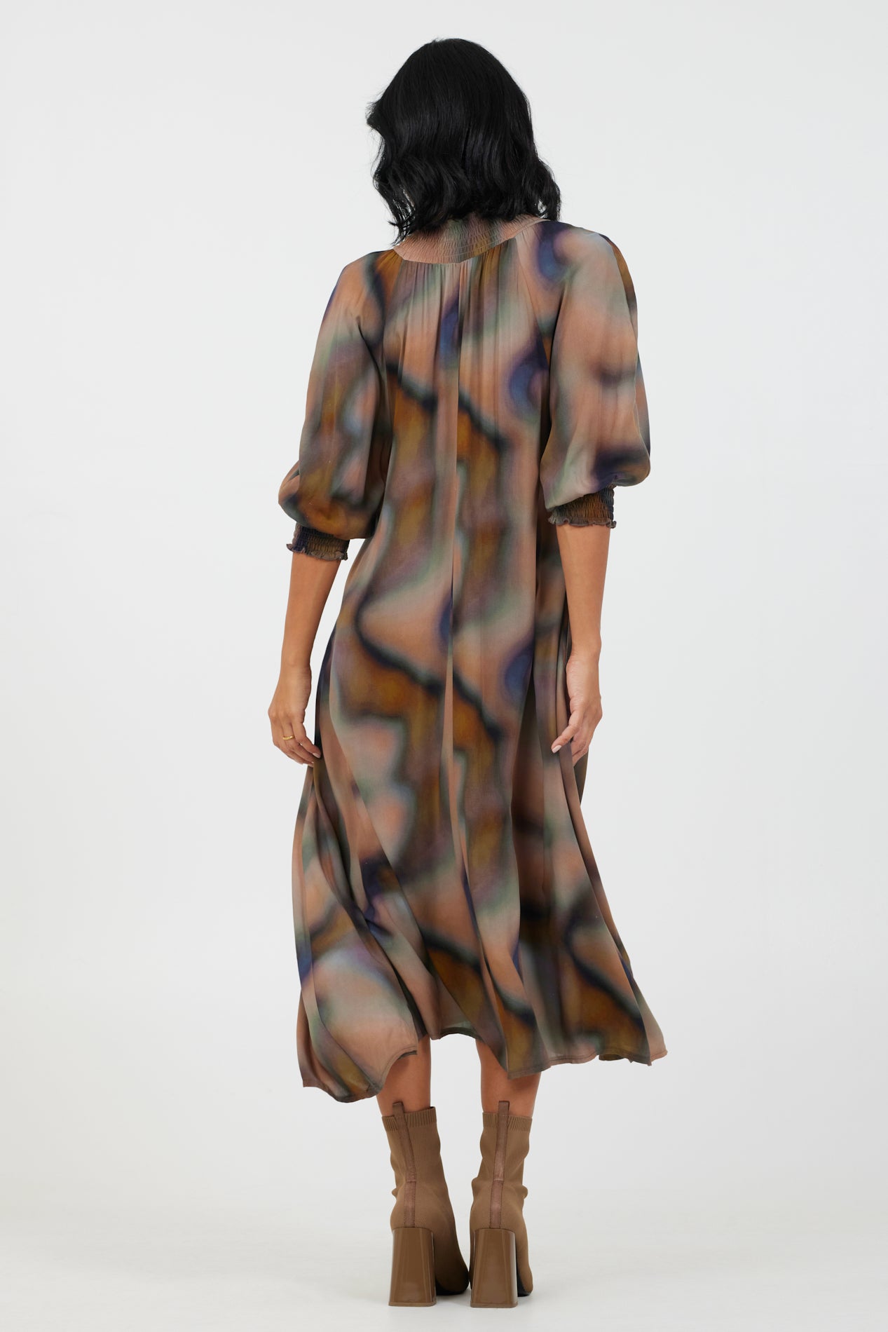 Kylo Print Hankerchief Dress - Suzy D London
