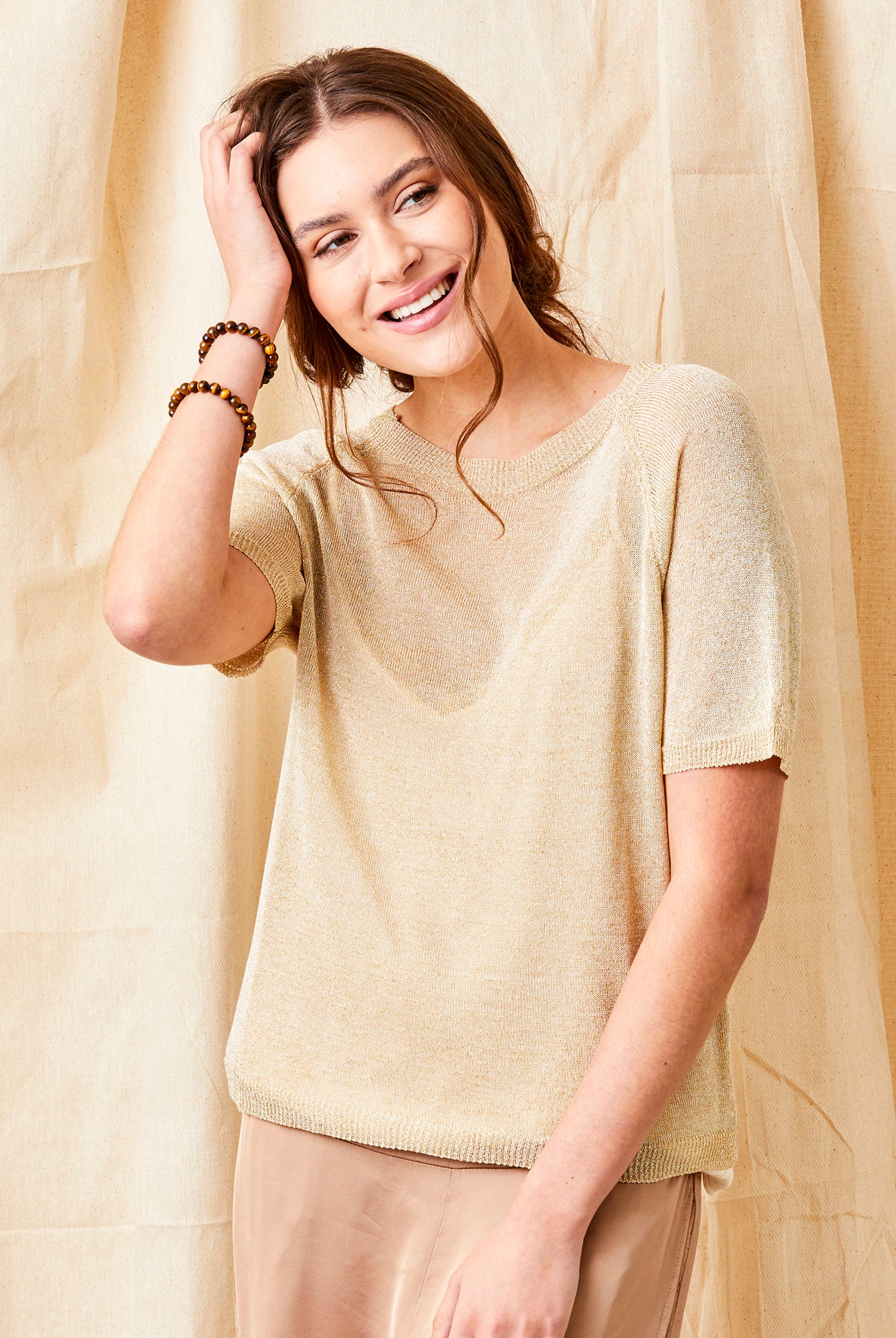 Lumen Sparkle Knit Tee - Suzy D London