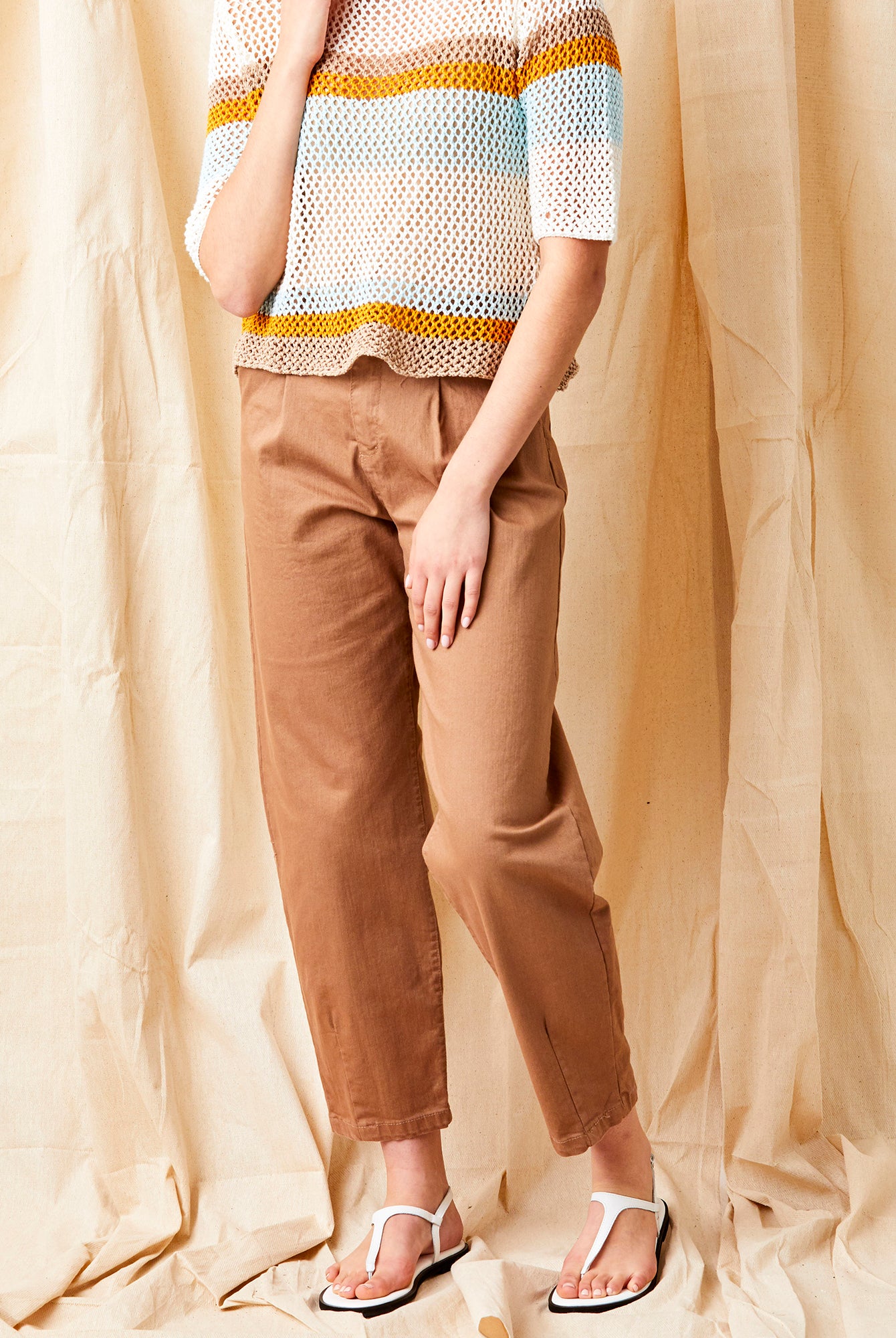 May Stretch Gaberdine Barrel Pants - Suzy D London