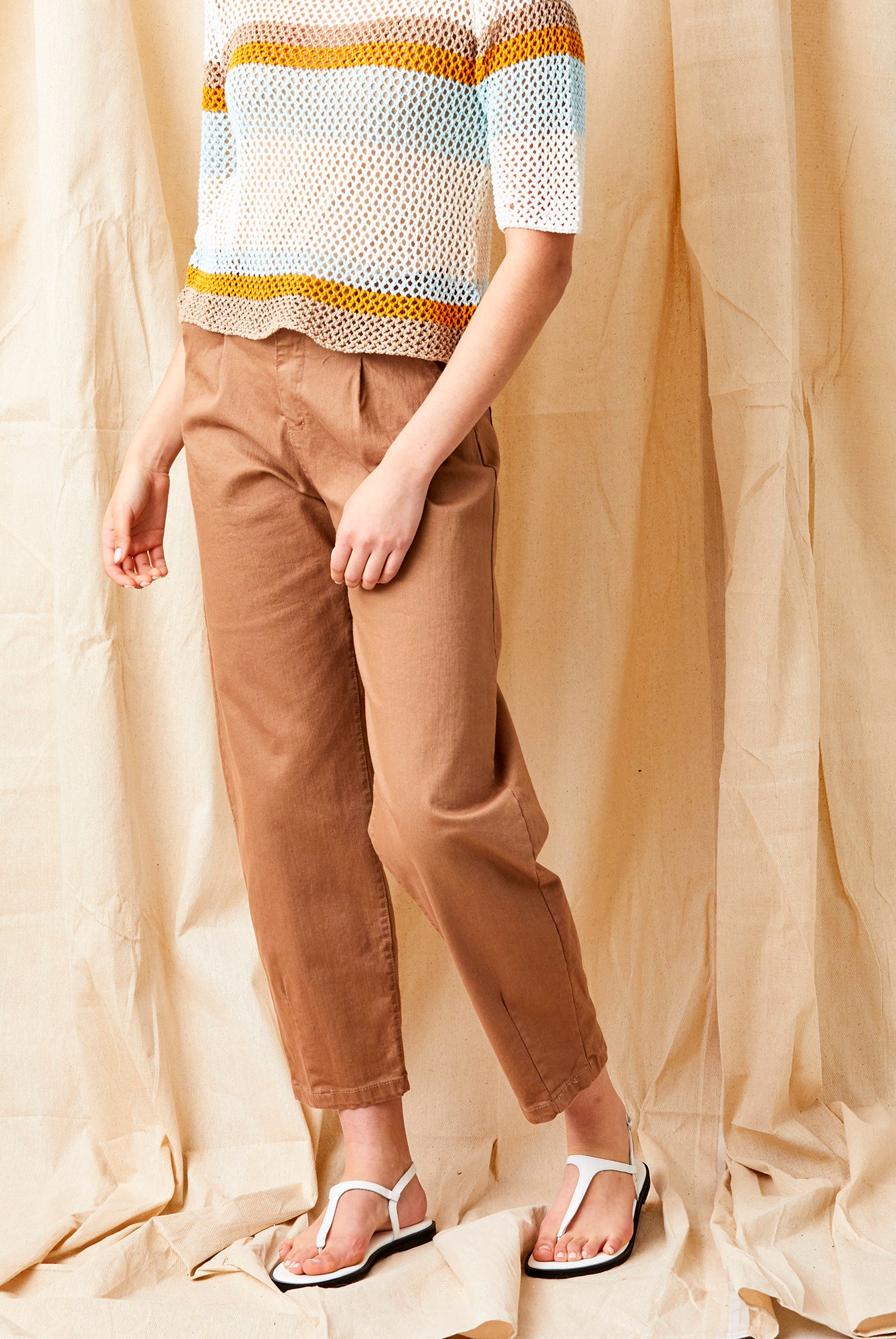 May Stretch Gaberdine Barrel Pants - Suzy D London