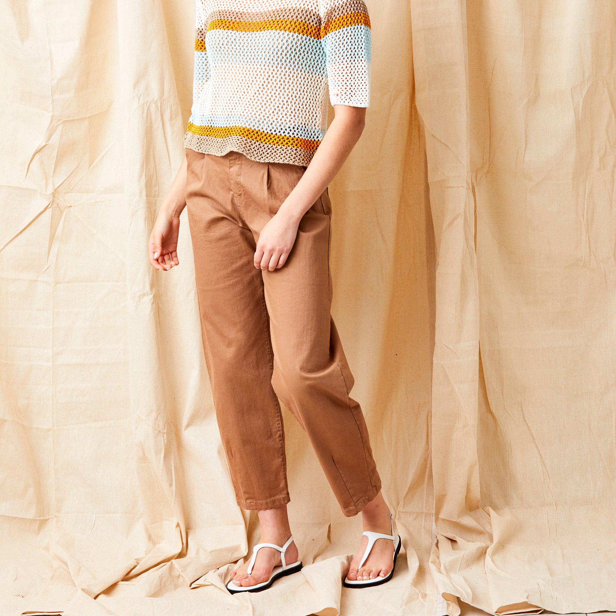 May Stretch Gaberdine Barrel Pants - Suzy D London
