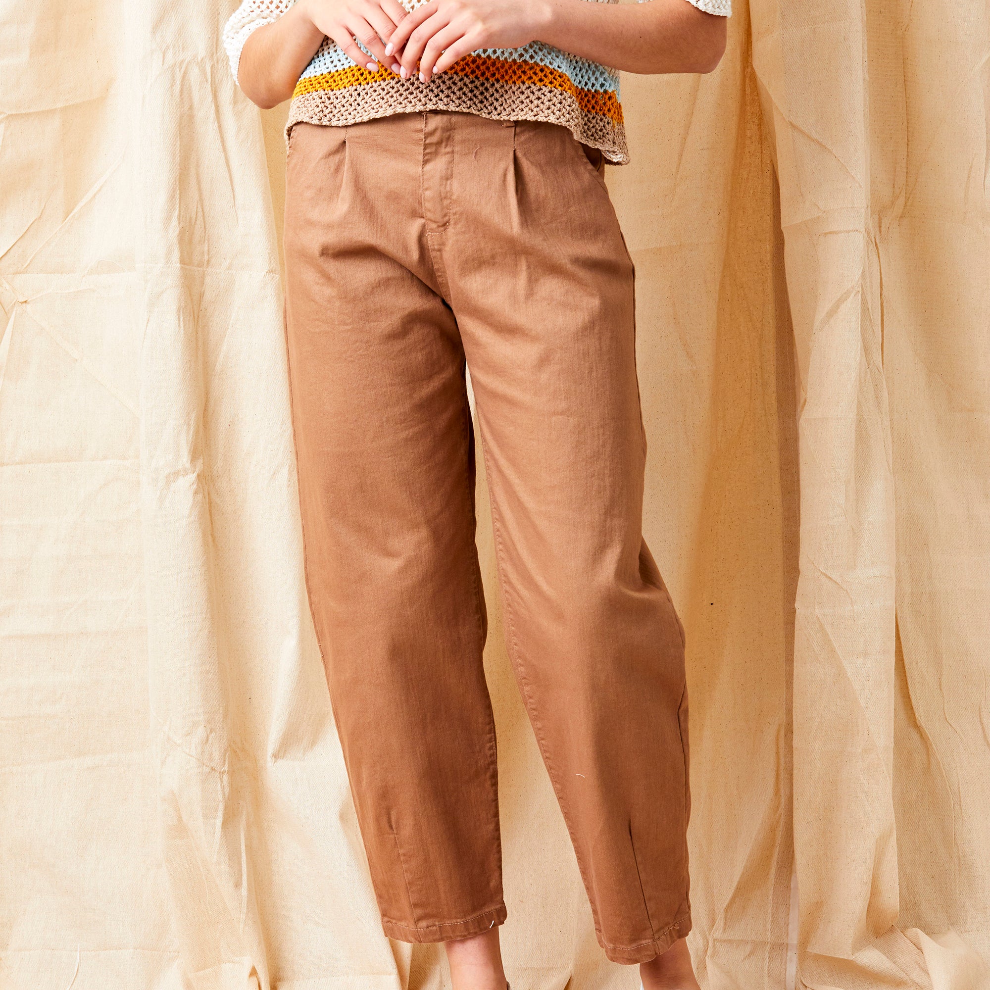 May Stretch Gaberdine Barrel Pants - Suzy D London